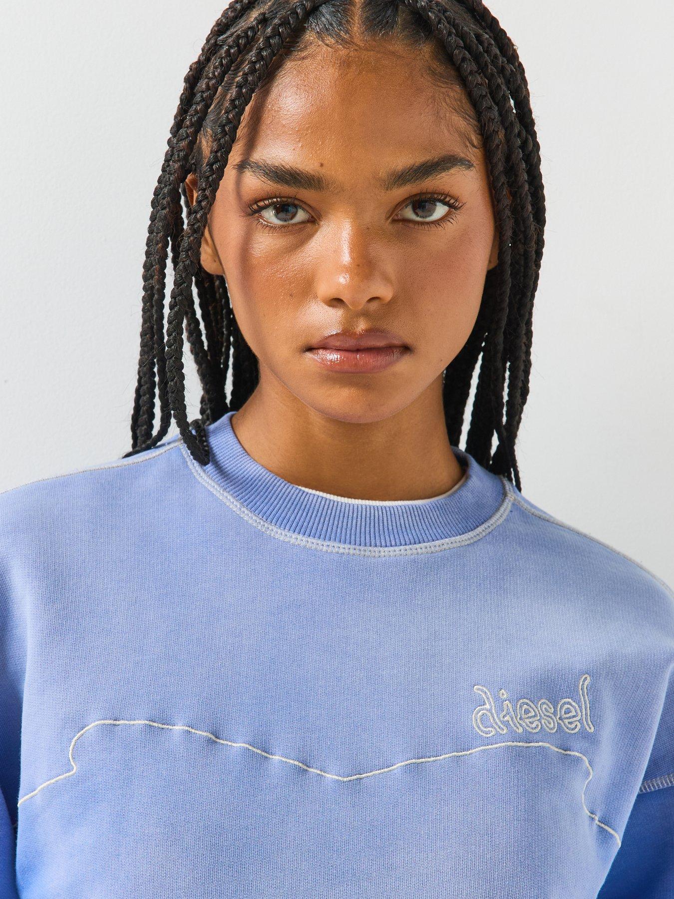Image 6 of 6 of Diesel Womens Crew Neck Sweater - Blue