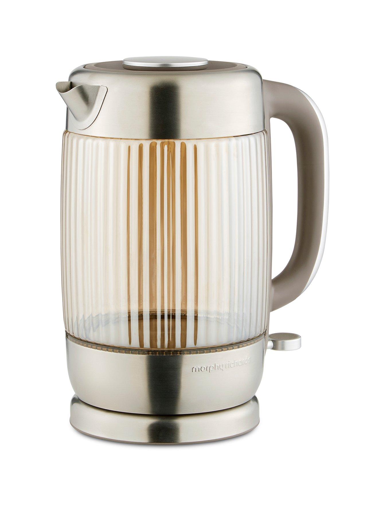 Image 1 of 8 of Morphy Richards Lantern 1.5L Jug Glass Kettle - Amber