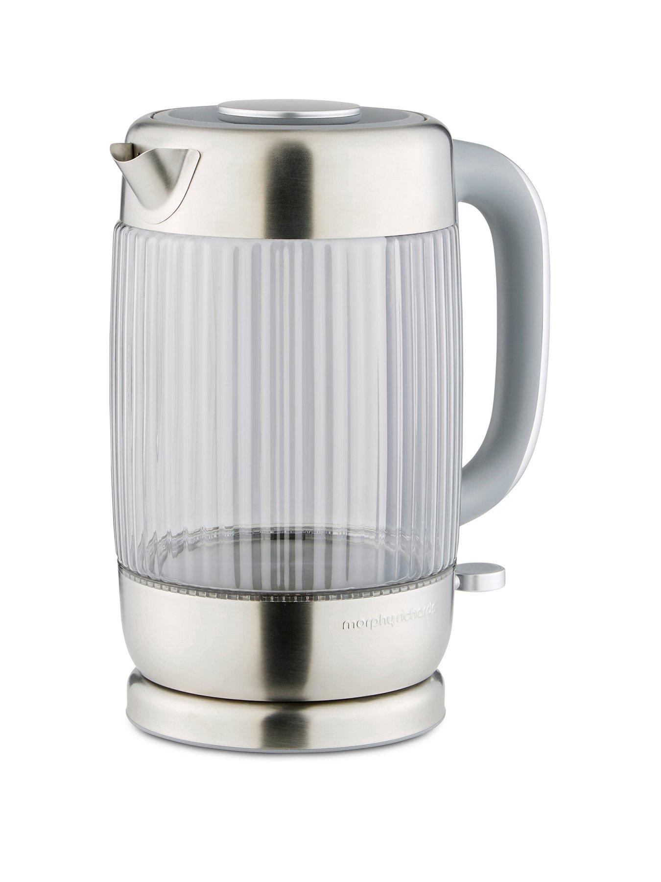 Image 1 of 8 of Morphy Richards Lantern 1.5L Jug Glass Kettle - Smoked