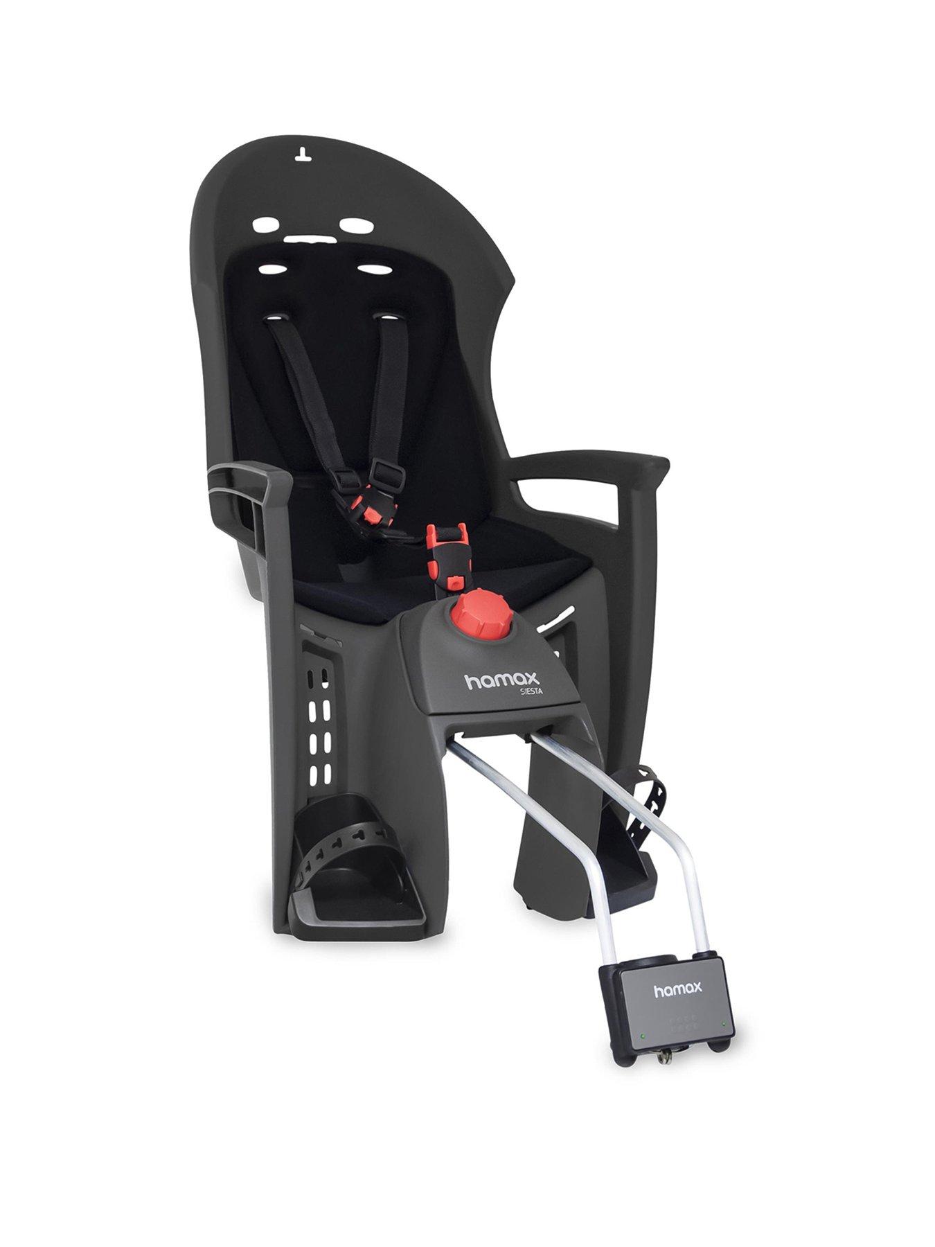 Hamax SIESTA W/LOCKABLE BRACKET GREY W/BLACK PADDING CHILD CYCLE SEAT