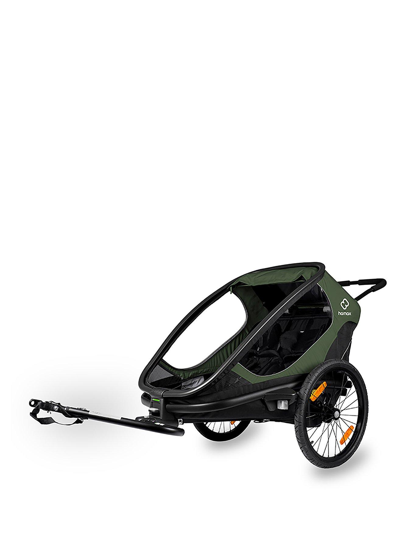 Hamax OUTBACK TWIN CHILD BIKE TRAILER GREEN/BLACK