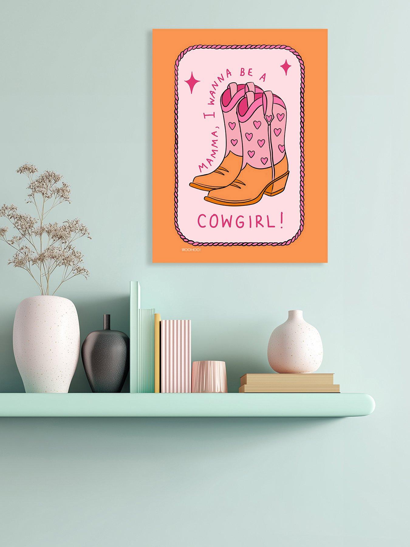 The Art Group MANDI WELTON - WOO HOO PRINTS (COWGIRL!) 30X40
