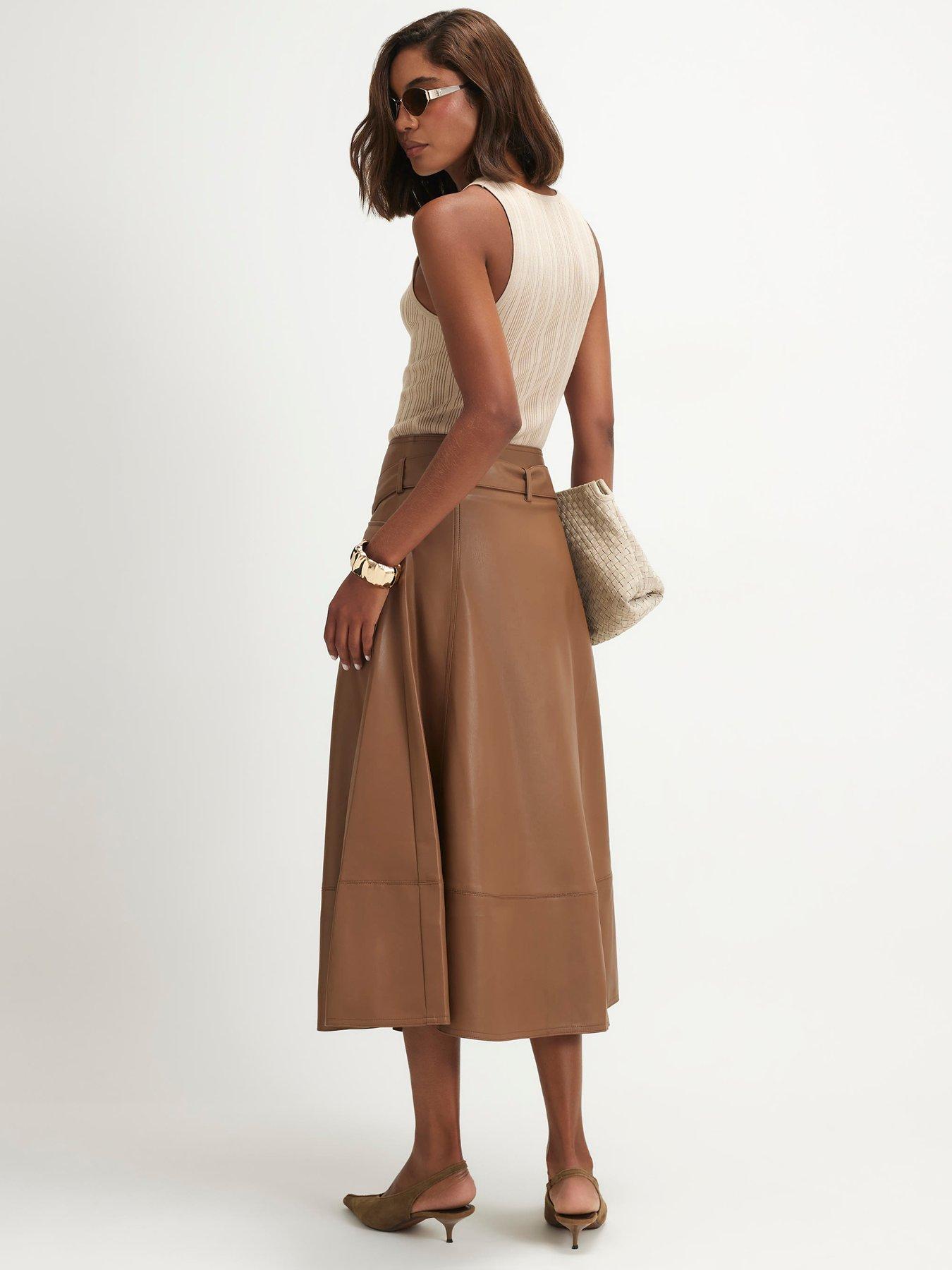 Image 2 of 6 of River Island Belted Aline Utility Skirt