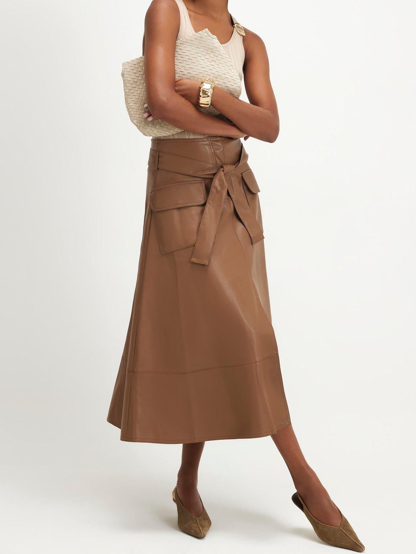 Image 3 of 6 of River Island Belted Aline Utility Skirt