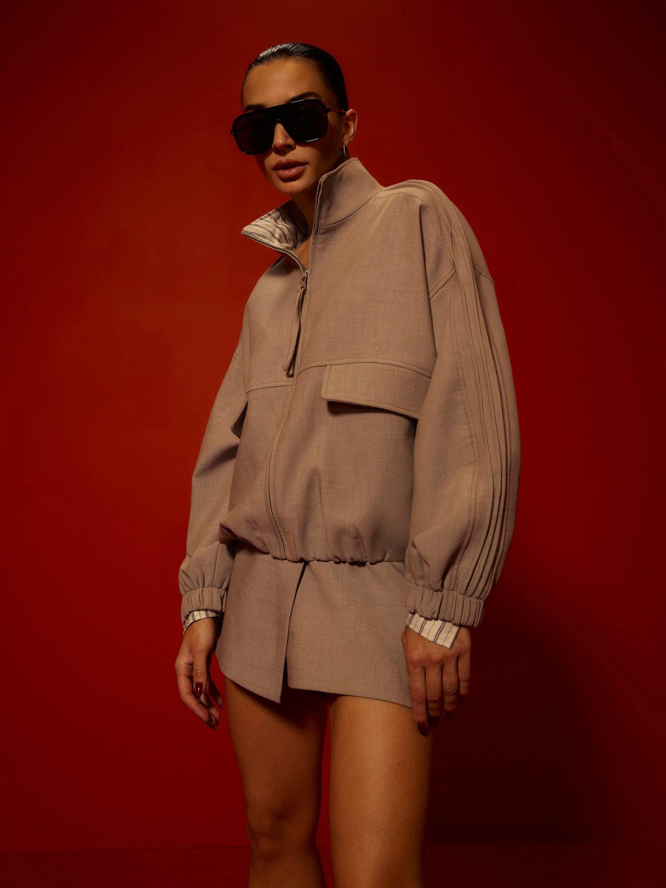 Image 3 of 6 of River Island Hybrid Detail Tailored Bomber