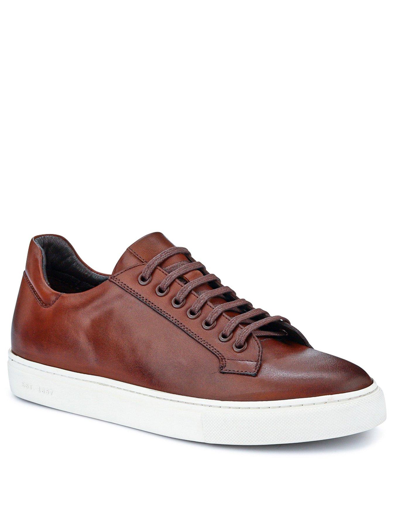 Image 2 of 5 of Jones Bootmaker Jones Bootmaker Simon Cupsole Trainer - Cognac Leather