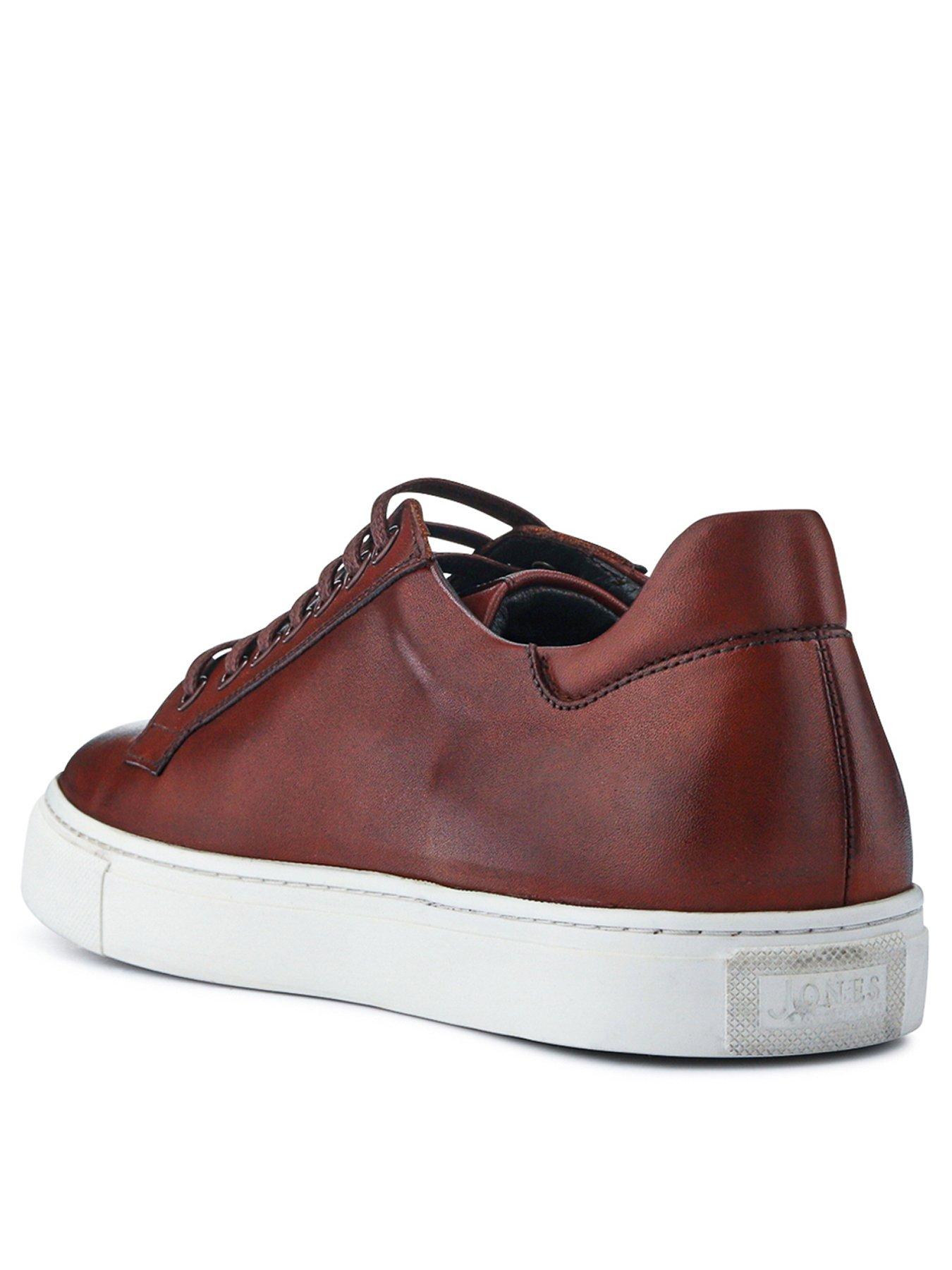Image 3 of 5 of Jones Bootmaker Jones Bootmaker Simon Cupsole Trainer - Cognac Leather