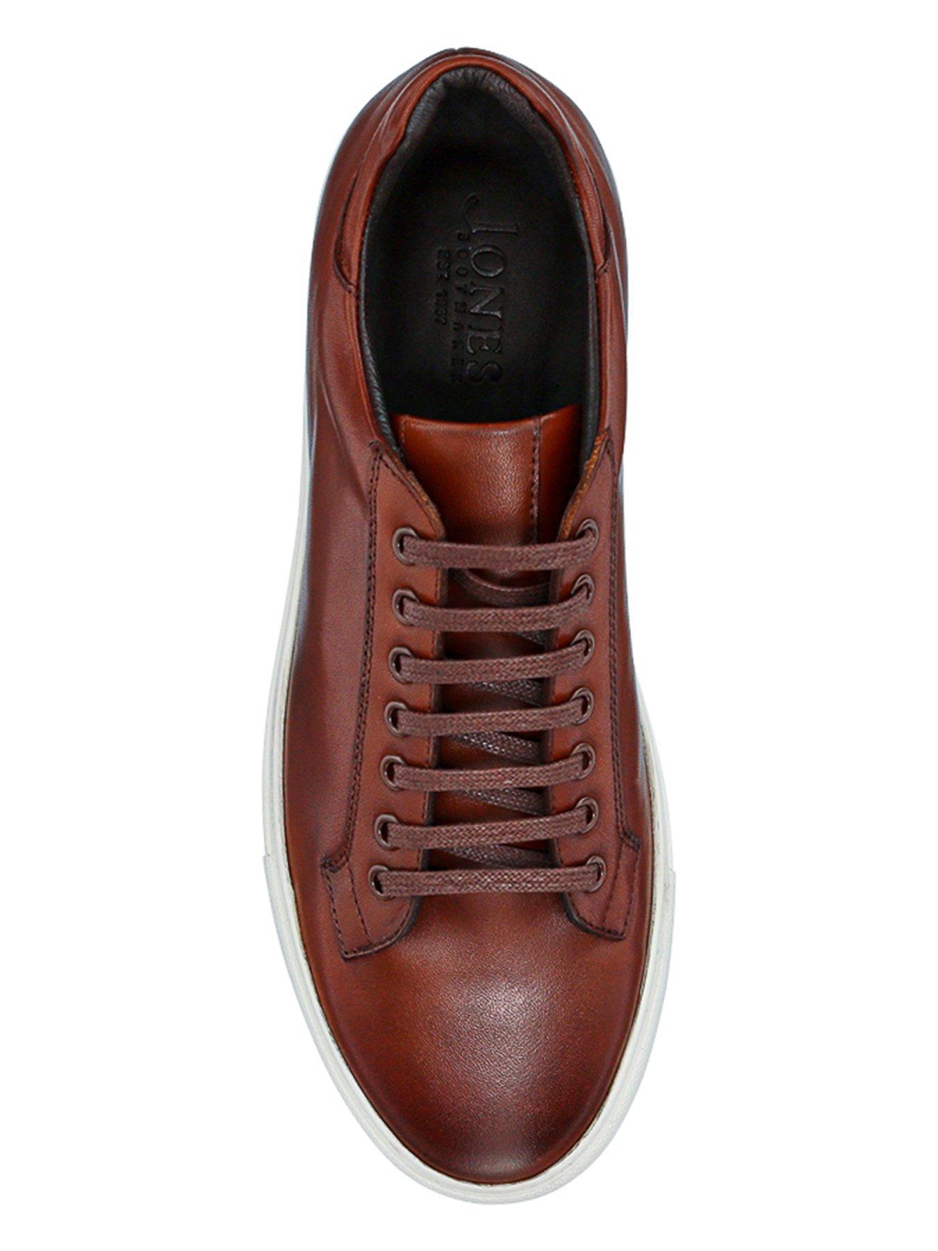 Image 4 of 5 of Jones Bootmaker Jones Bootmaker Simon Cupsole Trainer - Cognac Leather