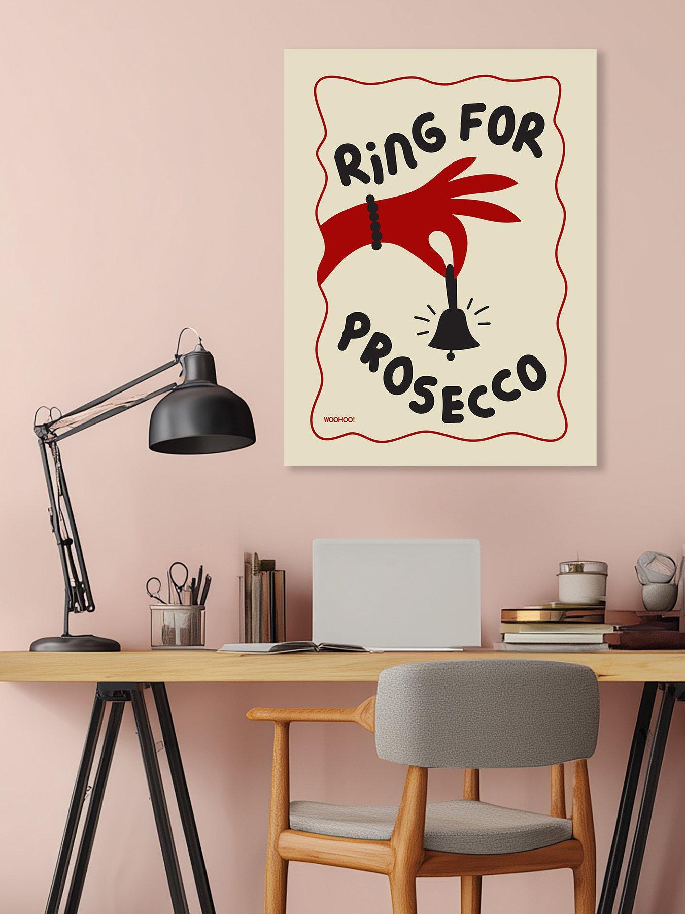 The Art Group MANDI WELTON - WOO HOO PRINTS (RING FOR PROSECCO) 60X80