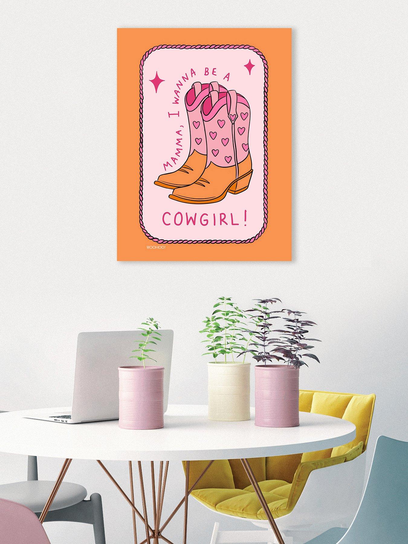 The Art Group MANDI WELTON - WOO HOO PRINTS (COWGIRL!) 60X80