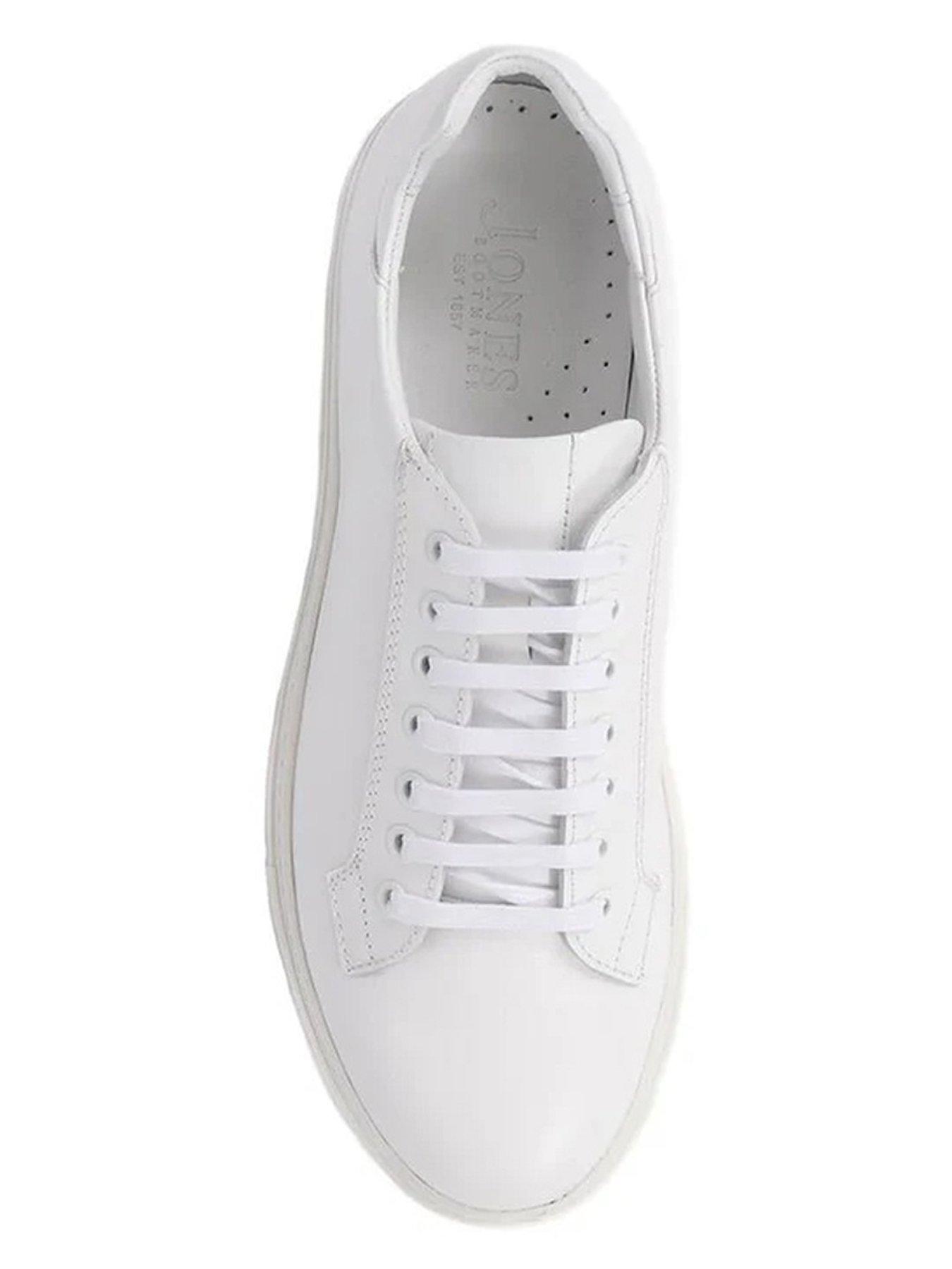 Image 4 of 5 of Jones Bootmaker Jones Bootmaker Simon Cupsole Trainer - White Leather