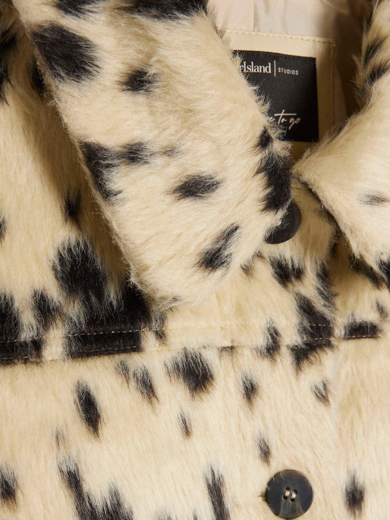 Image 6 of 6 of River Island Cow Print Single Breasted Jacket