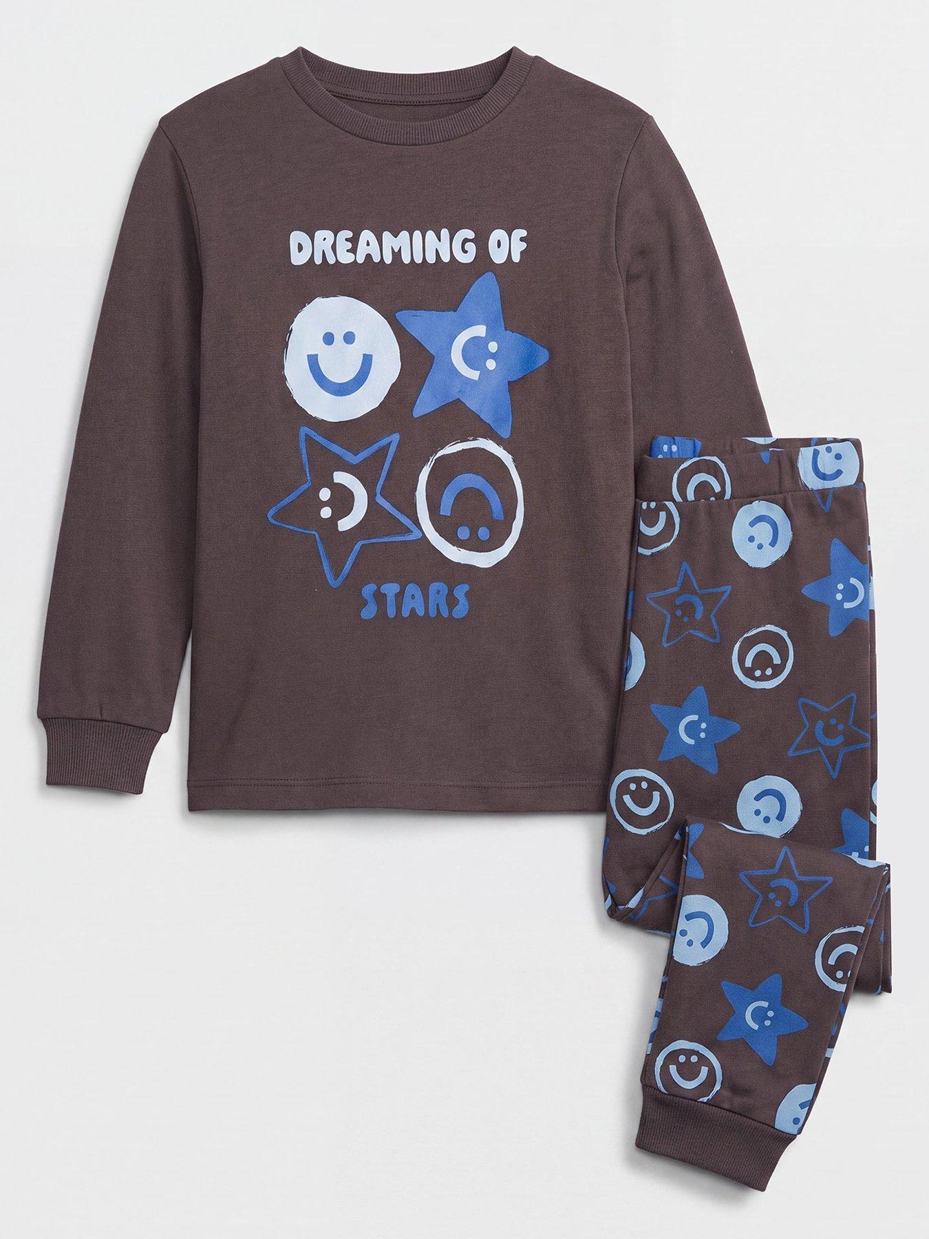 The Very Collection Value Smiley Face Pyjama - Khaki