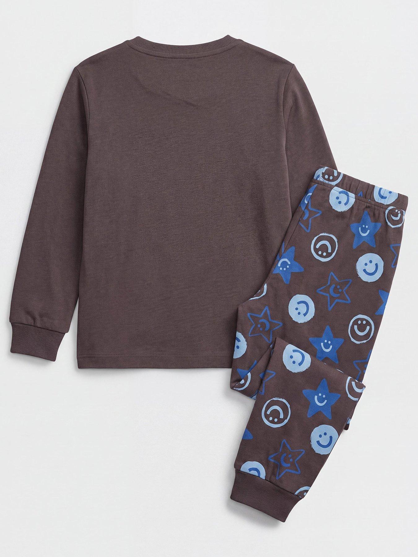 Image 2 of 4 of The Very Collection Value Smiley Face Pyjama - Khaki