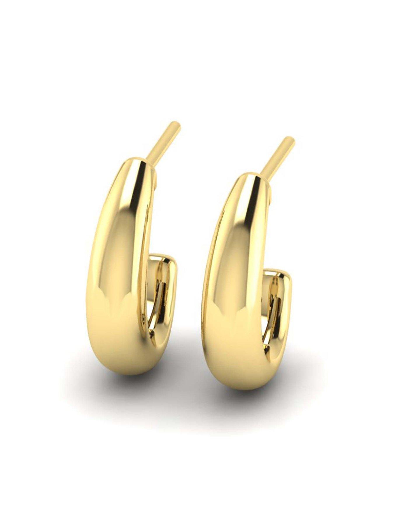 Image 2 of 5 of Kleora ODYSSEY Modern Electrum Thin J-Hoop Earrings