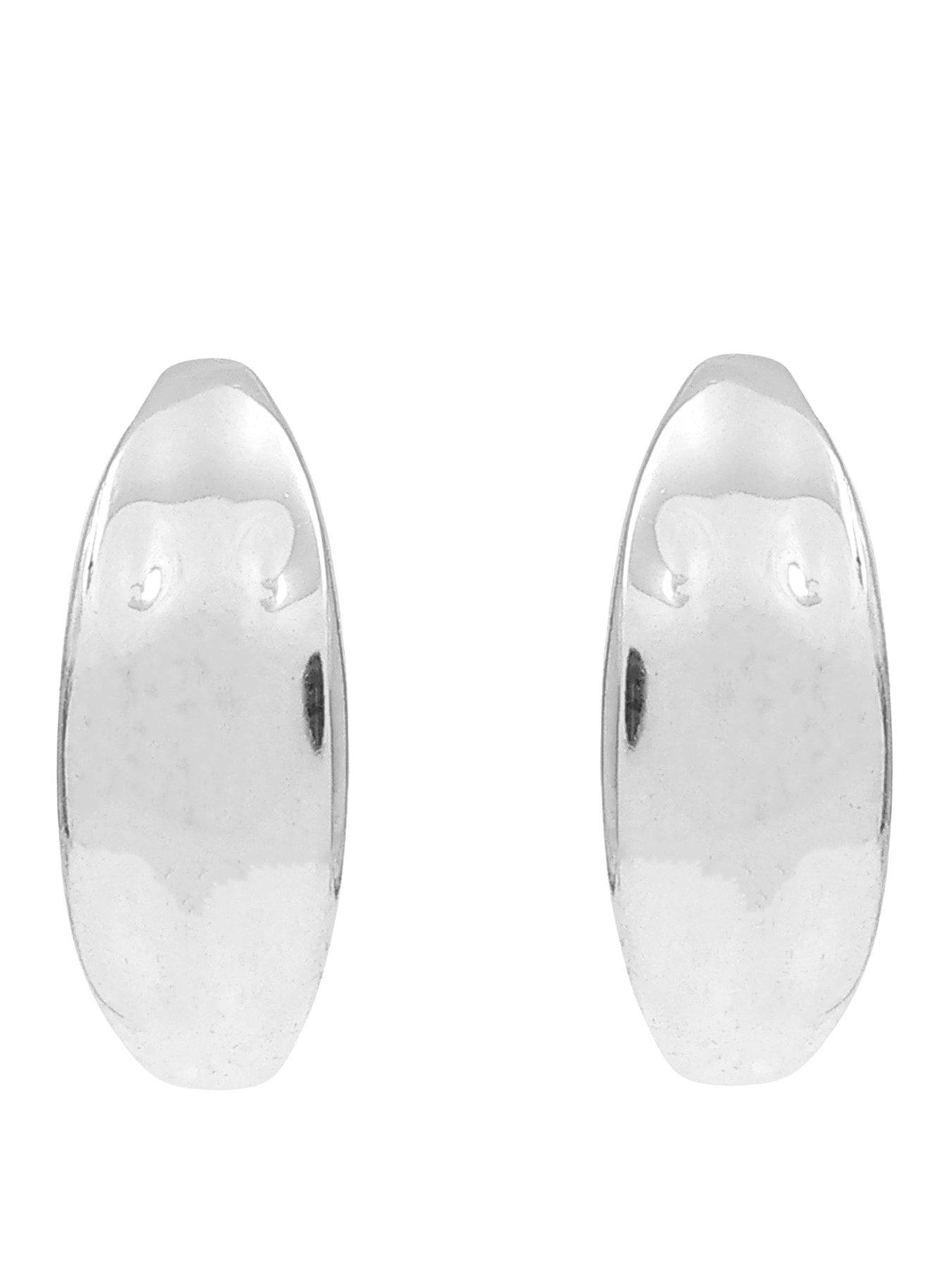 The Edit HS Edit MOLTEN Sterling Silver Moulded Chunky Hoop Earrings