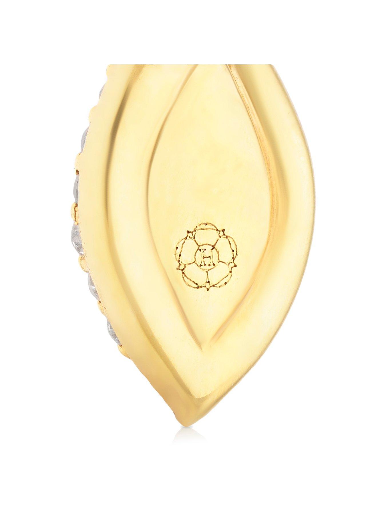 Image 3 of 6 of Harriet Sterling Silver &amp; 18Ct Plated Vermeil 0.50Ct Lab-Grown Diamond Twist Drop Earrings - Gold