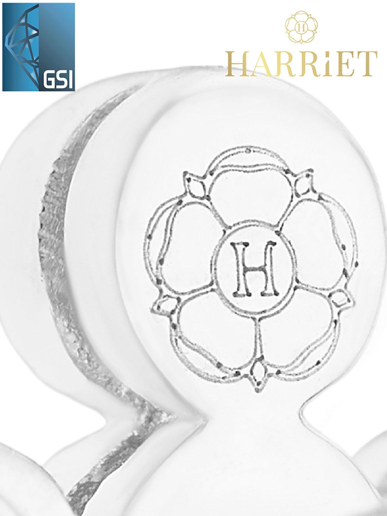Image 3 of 6 of Harriet Sterling 0.50Ct Lab-Grown Diamond Cross Dew Stud Earrings - Silver