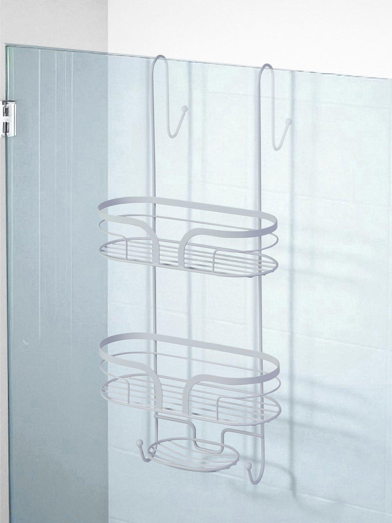 Image 1 of 3 of Showerdrape Dante 2 Tier Shower Caddy With Soap Basket White