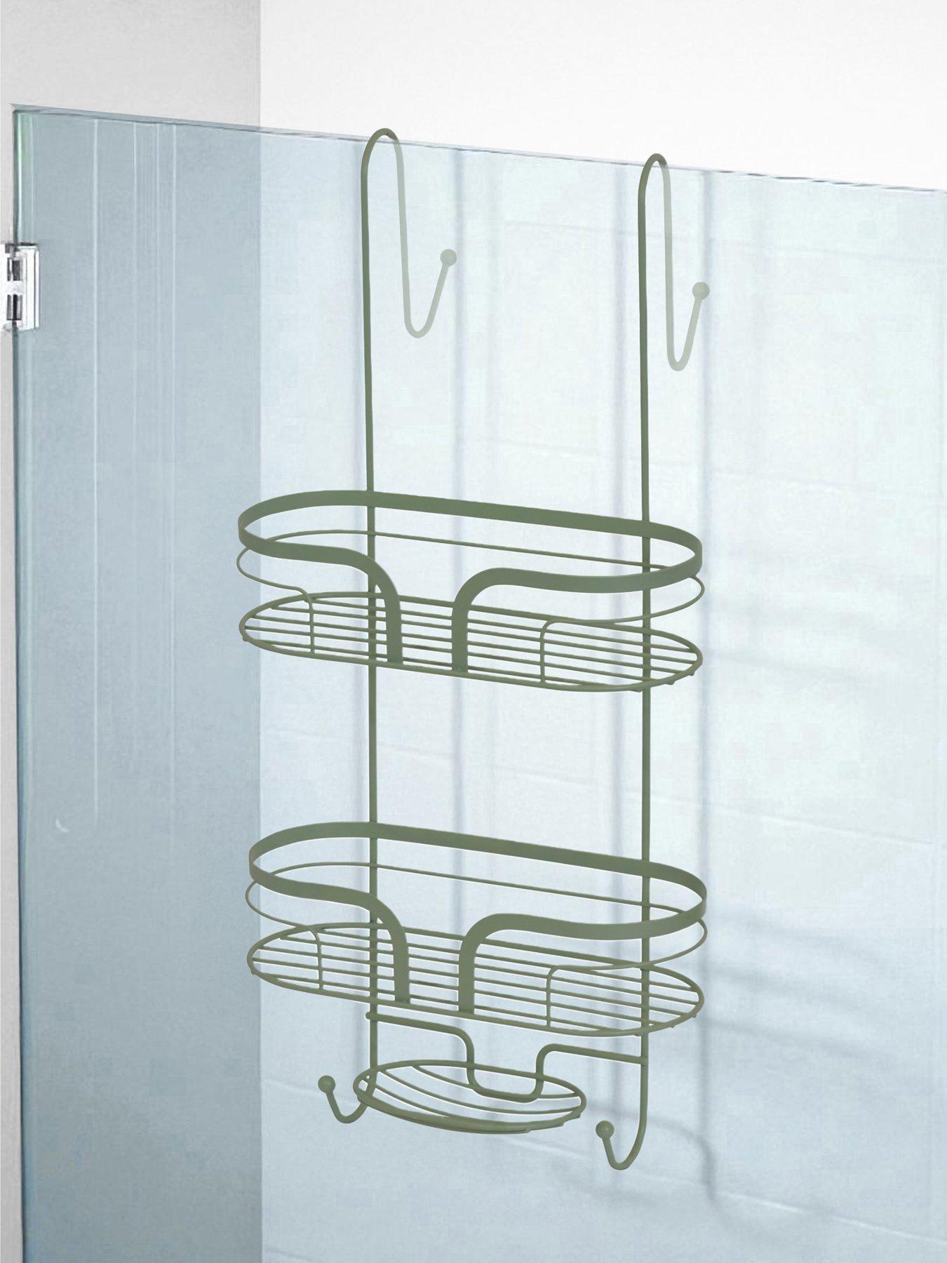 Image 1 of 3 of Showerdrape Dante 2 Tier Shower Caddy With Soap Basket Sage