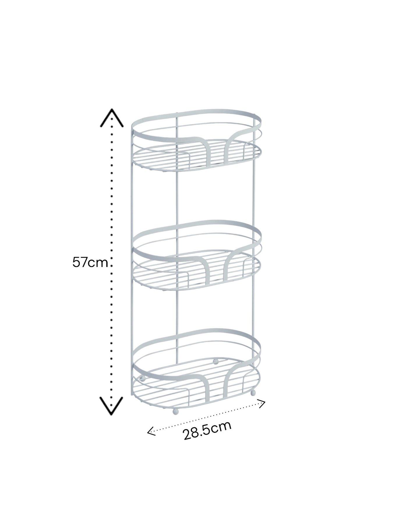 Image 3 of 3 of Showerdrape Dante Floor Caddy White
