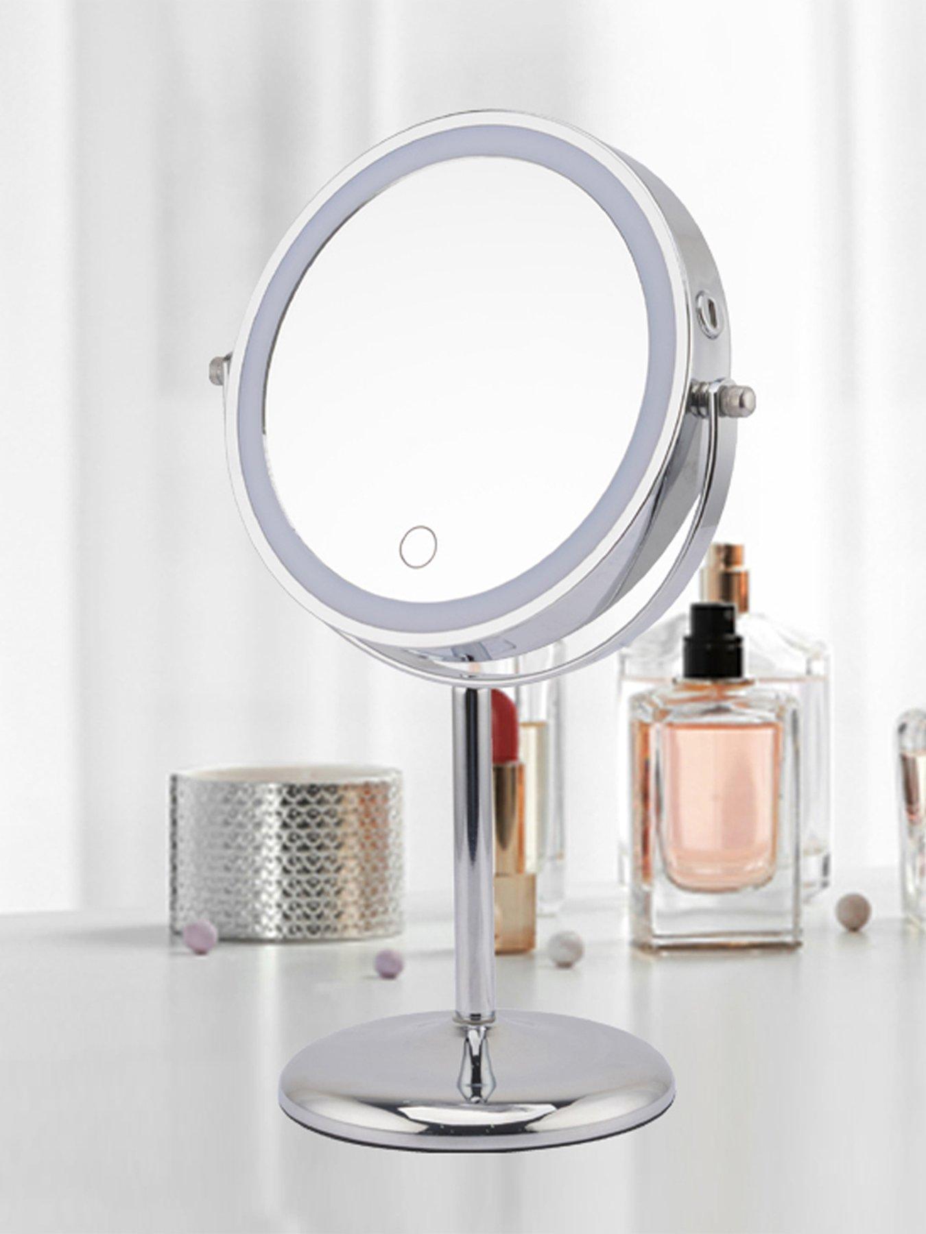 Showerdrape Iris 5x Magnifying Chrome Makeup Vanity Mirror with LED Light