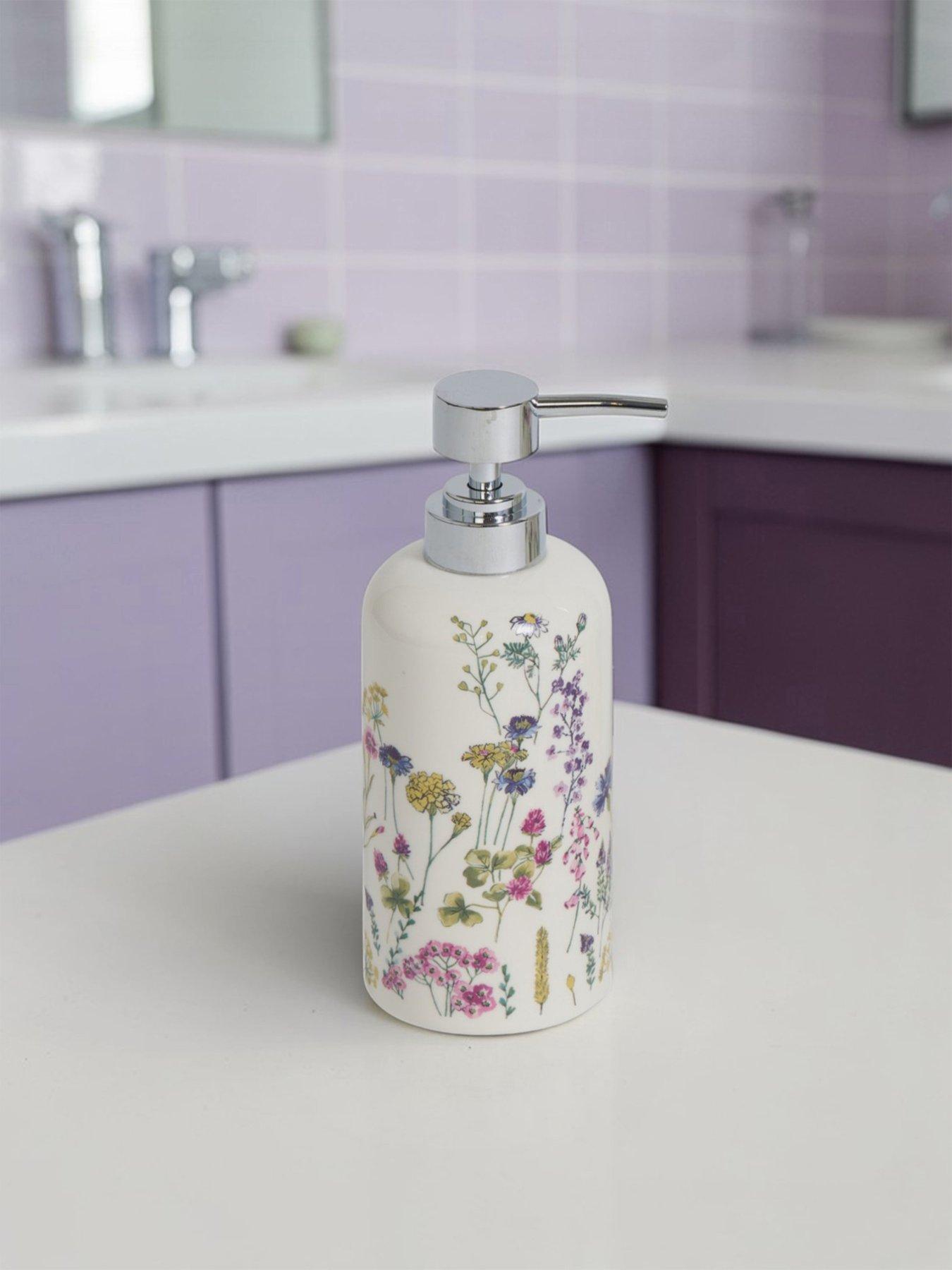 Image 4 of 6 of Showerdrape Meadow Wild Flowers Floral 4 Piece Bathroom Accessory Set