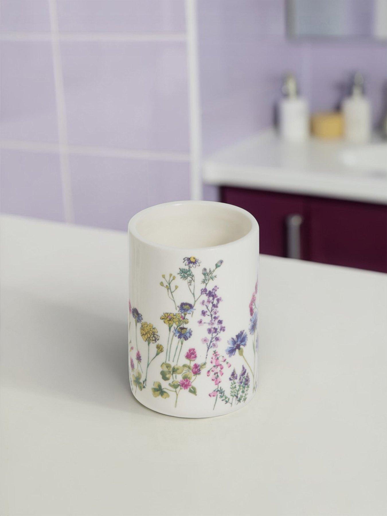 Image 5 of 6 of Showerdrape Meadow Wild Flowers Floral 4 Piece Bathroom Accessory Set