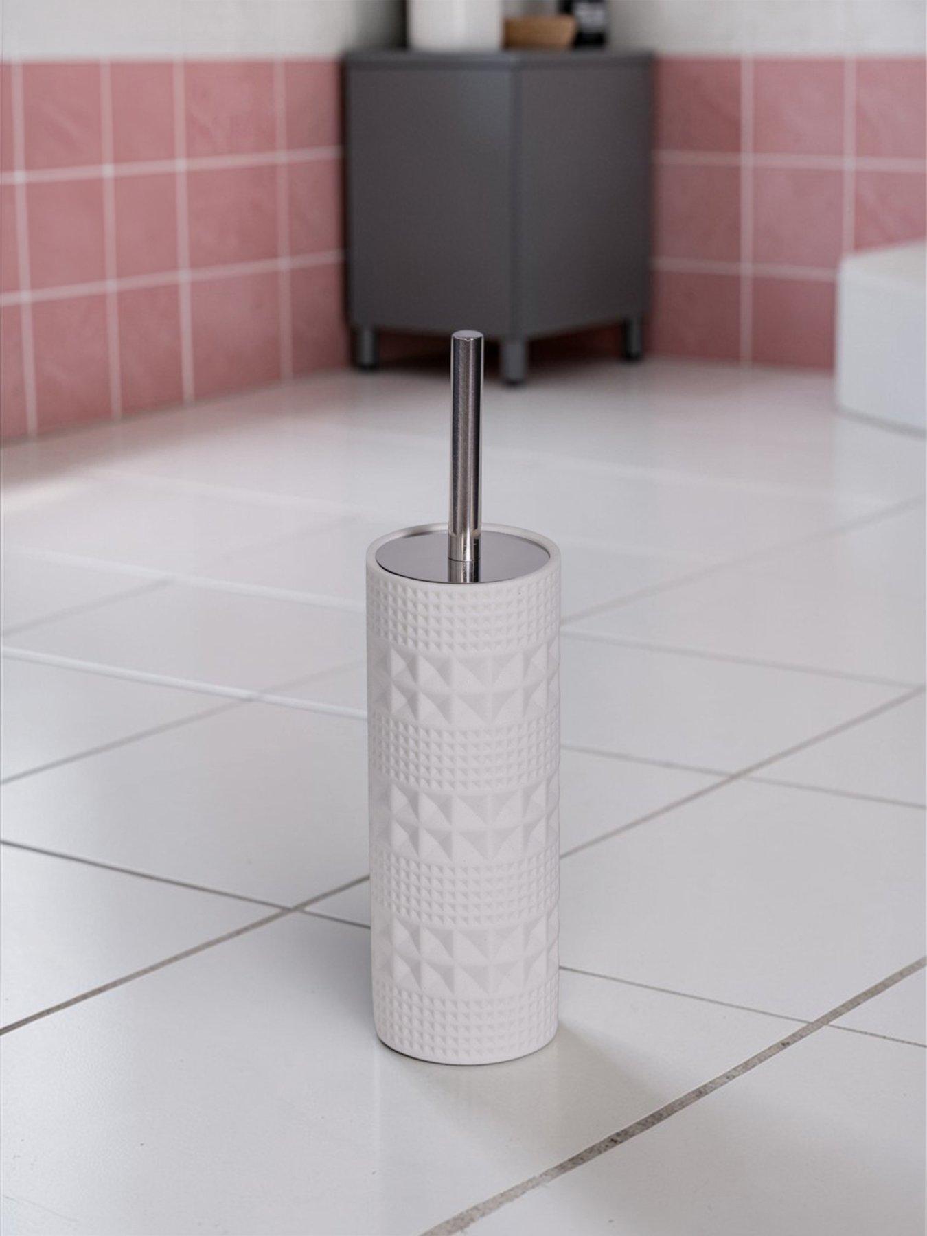 Showerdrape Maison Soft White Shimmer Toilet Brush