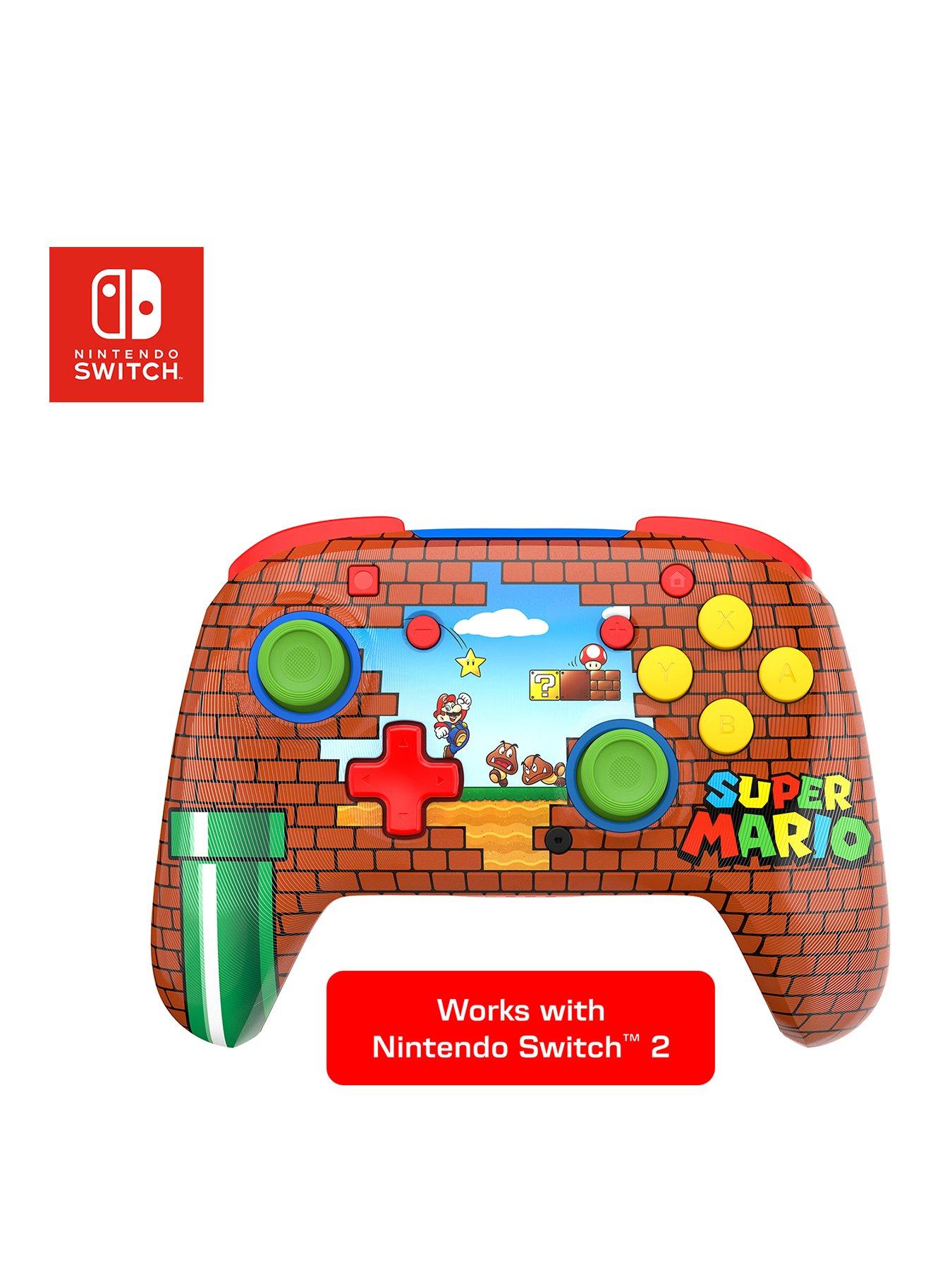 front image of turtle-beach-rematch-wireless-ns-mario-bricks-reveal