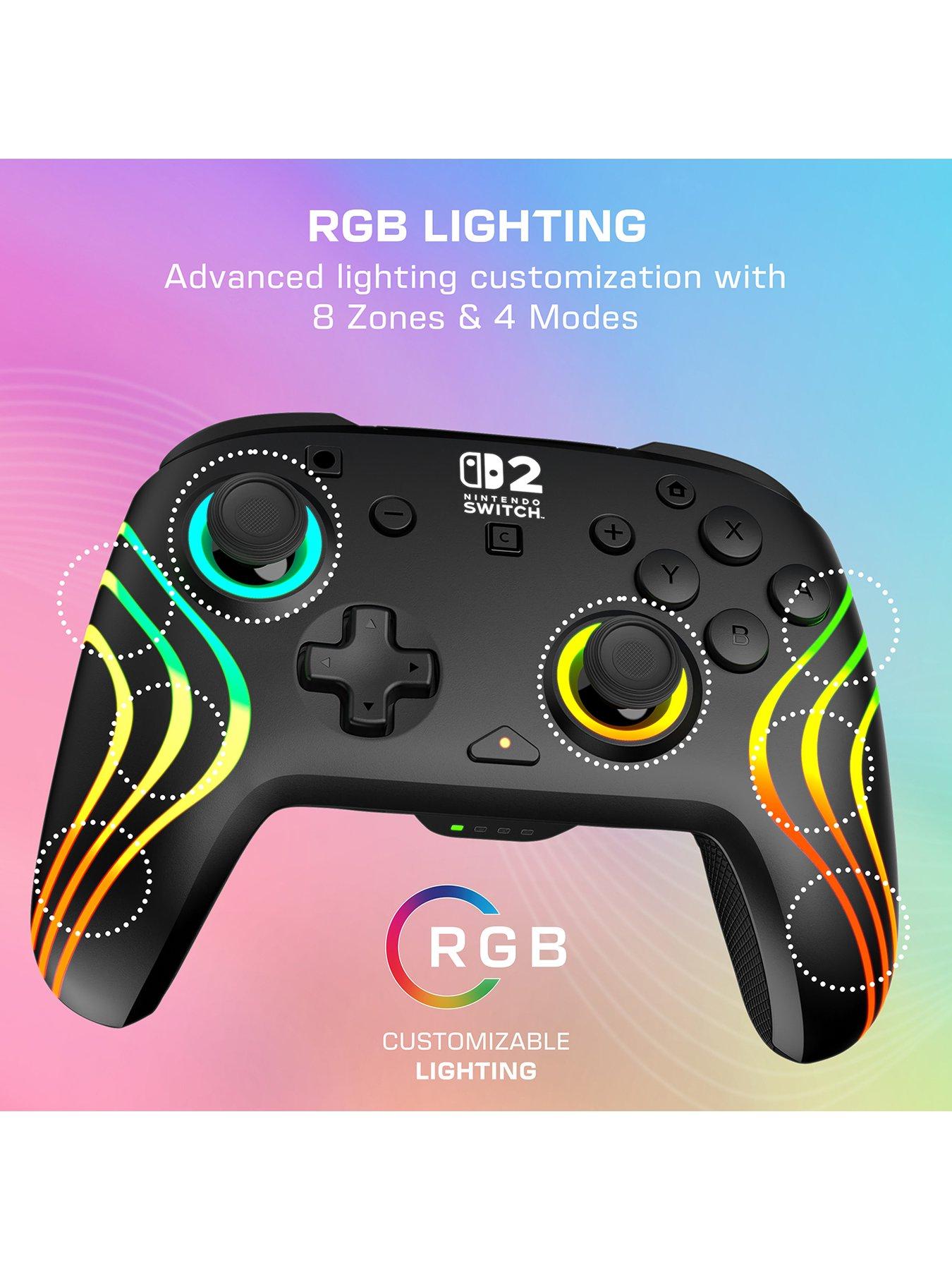  image of turtle-beach-afterglow-wave-wireless-rgb-gaming-controller-for-nintendo-switch-2-black