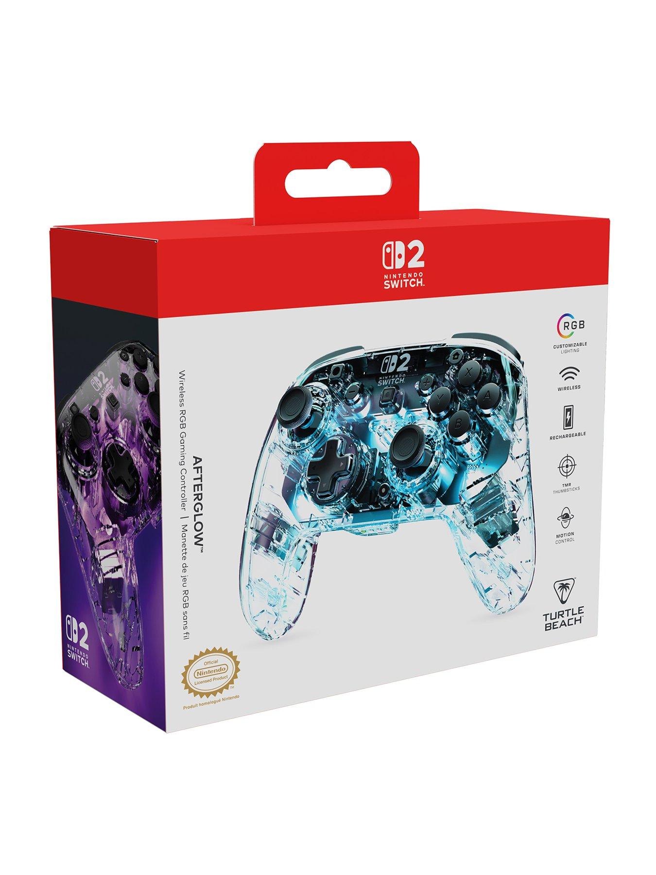 stillFront image of turtle-beach-afterglow-wireless-rgb-gaming-controller-for-nintendo-switch-2-clear