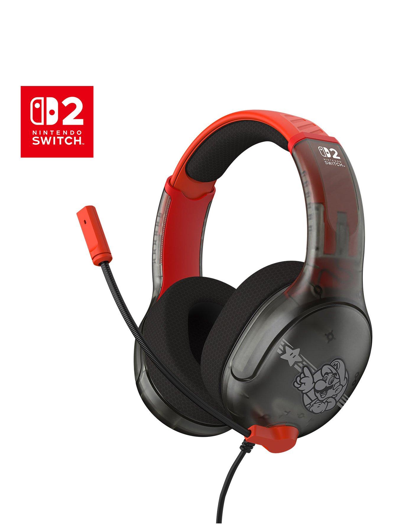 front image of turtle-beach-airlite-fit-headset-ns2-mario-star
