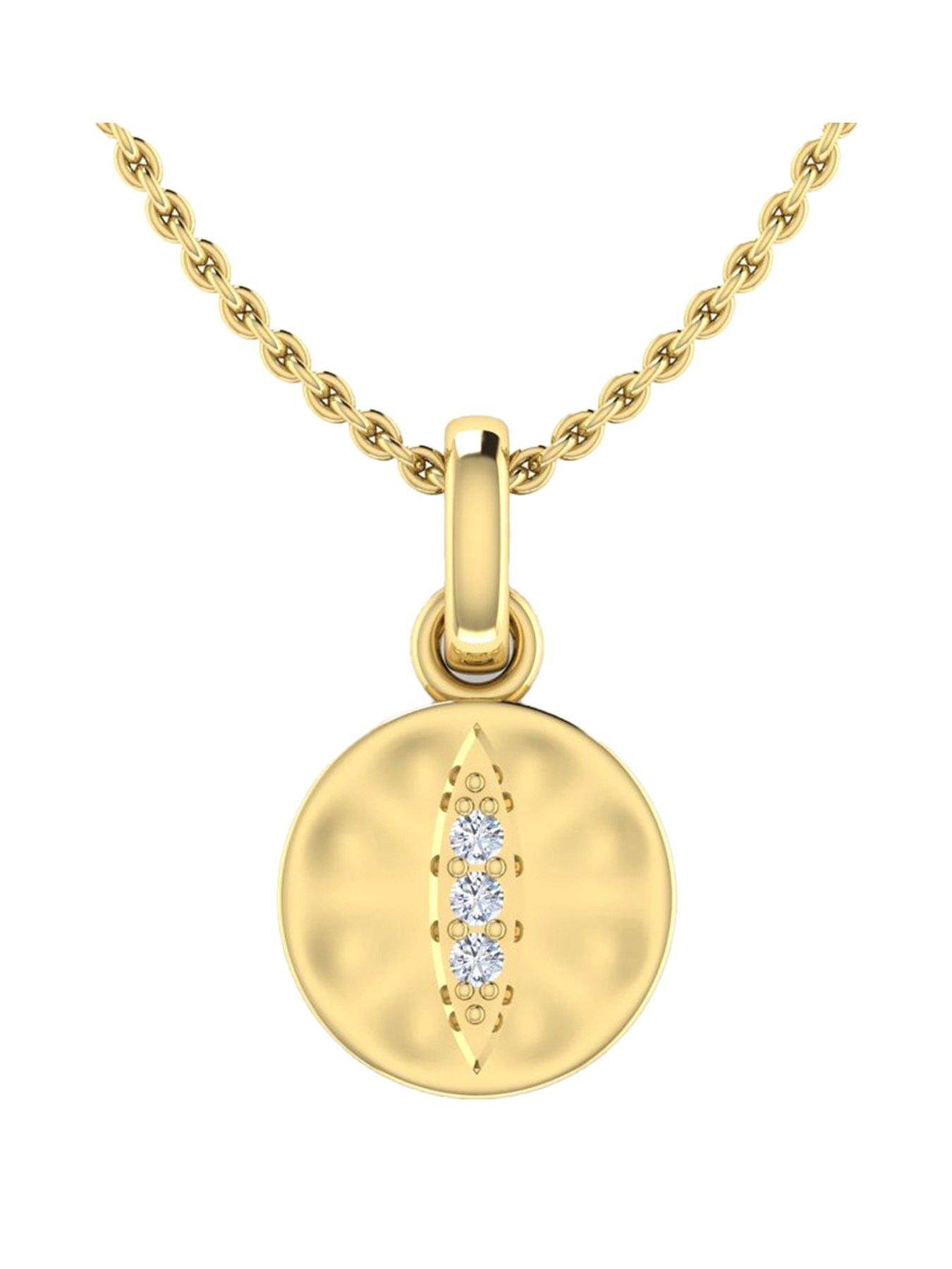  image of kleora-iris-modern-electrum-diamond-cats-eye-circle-pendant