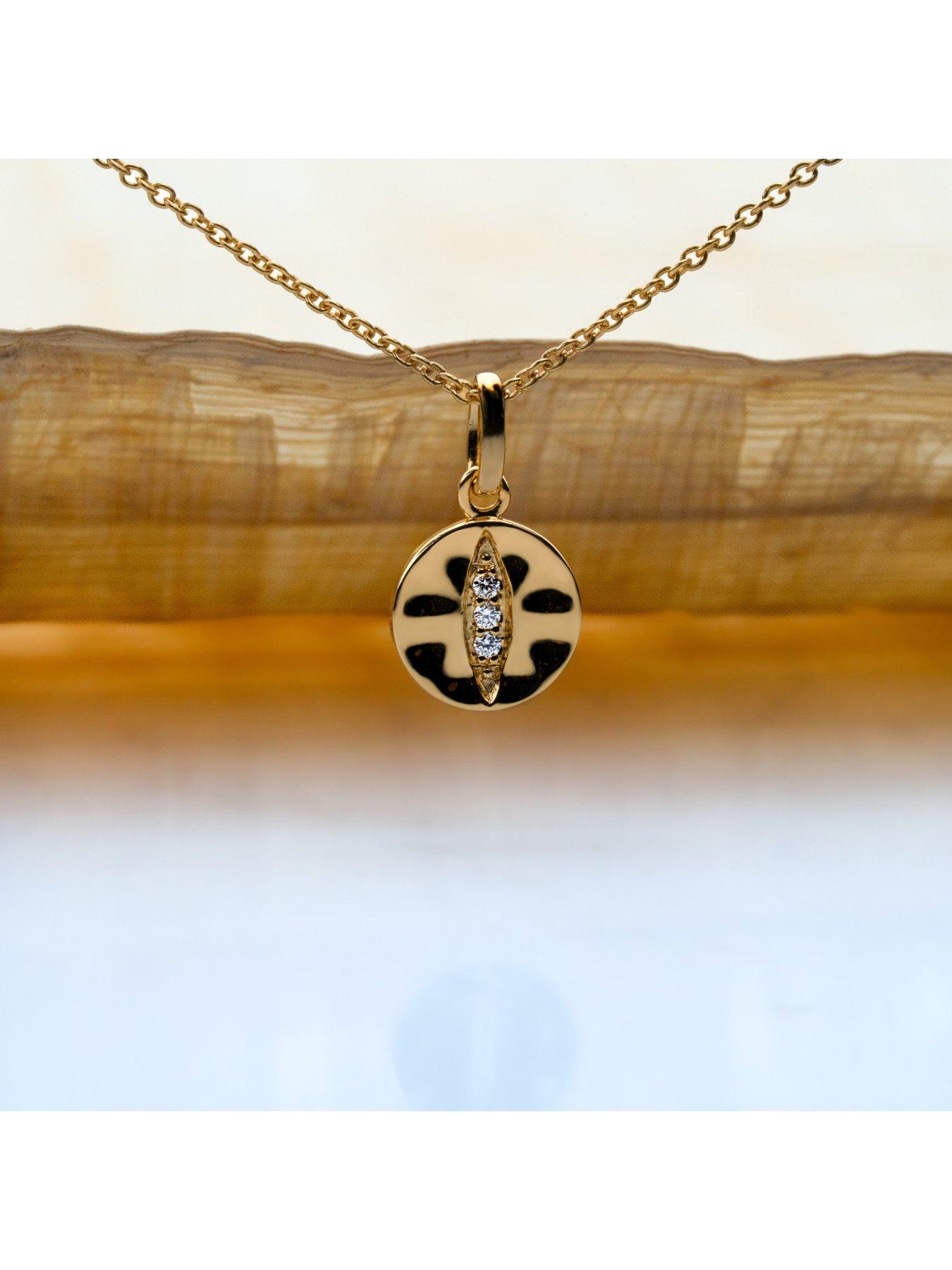  image of kleora-iris-modern-electrum-diamond-cats-eye-circle-pendant