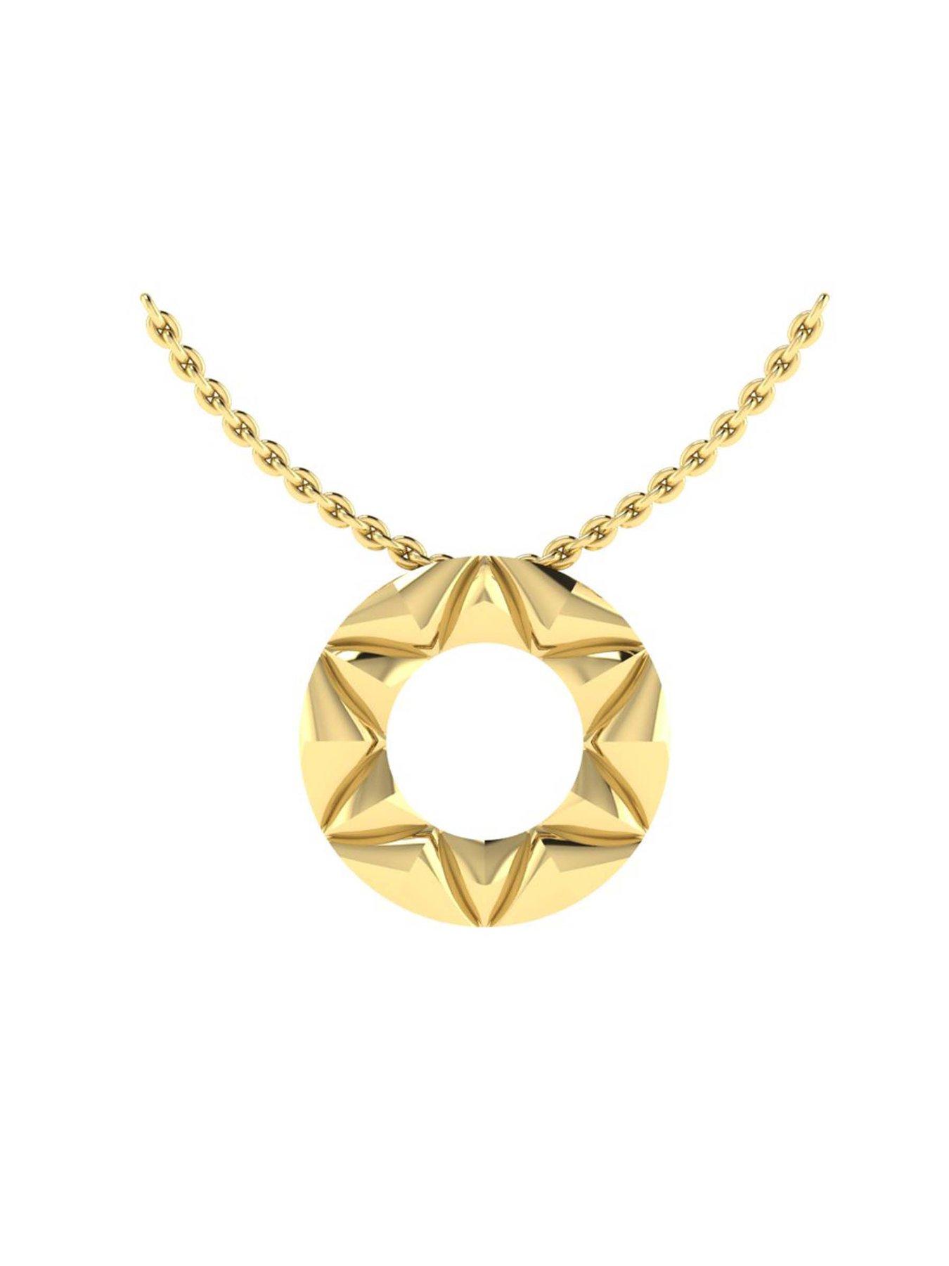  image of kleora-pyramid-modern-electrum-pyramid-circle-pendant