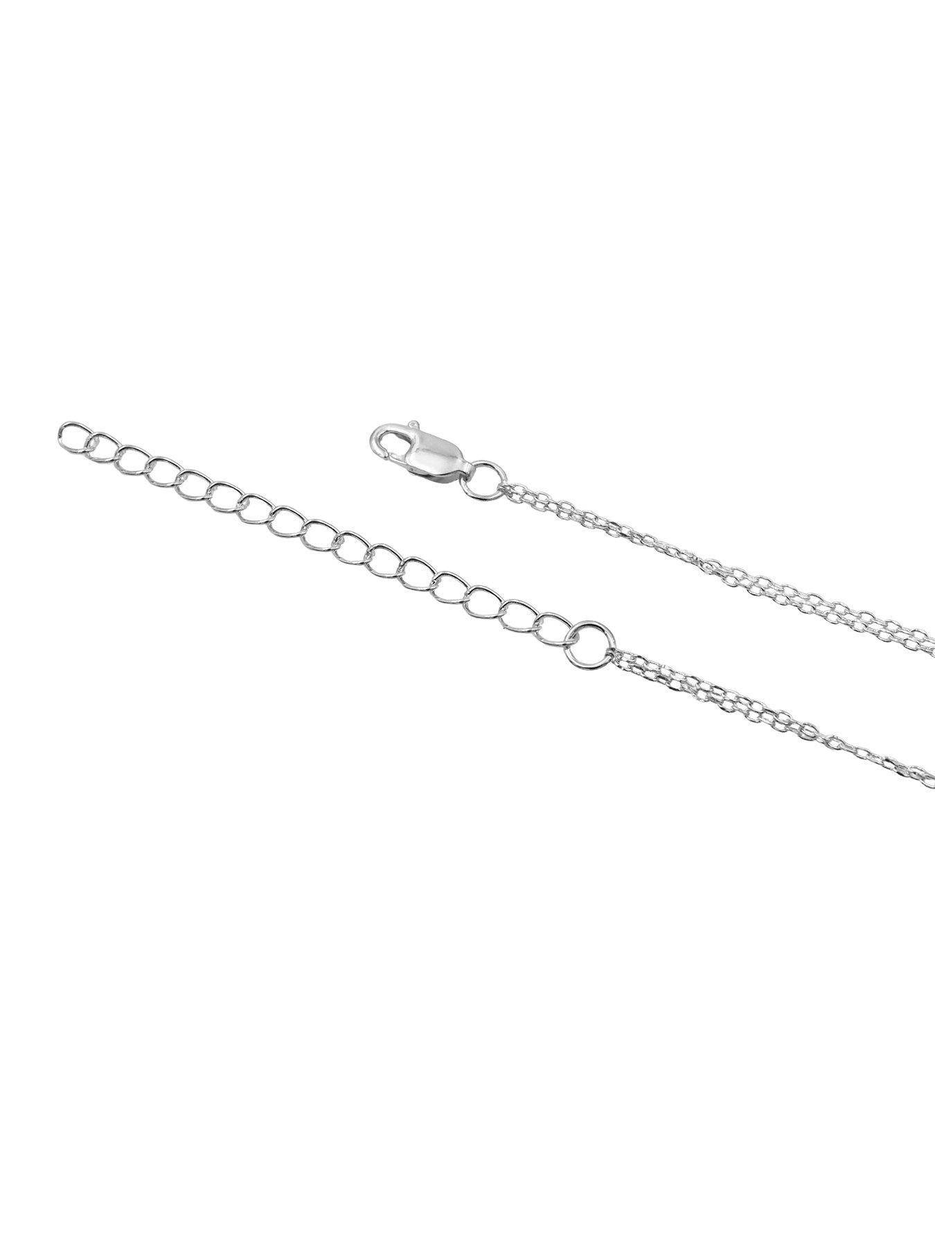 Image 3 of 3 of The Edit HS The Edit HEARTS Sterling Silver Layered Hammered Heart Necklace