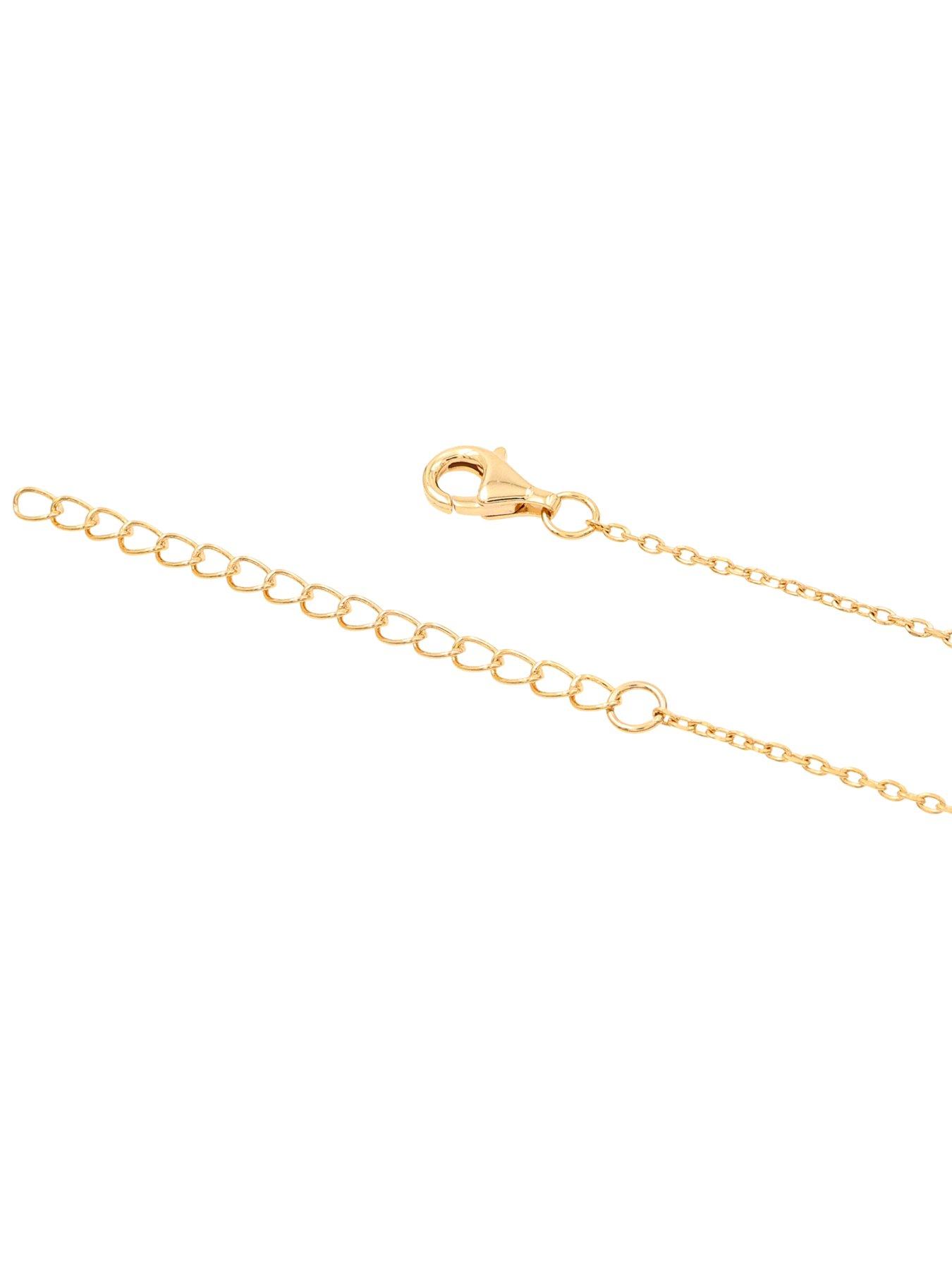 Image 3 of 5 of The Edit Hs 18Ct Plated Sterling Silver Abstract Bar Necklace - Gold
