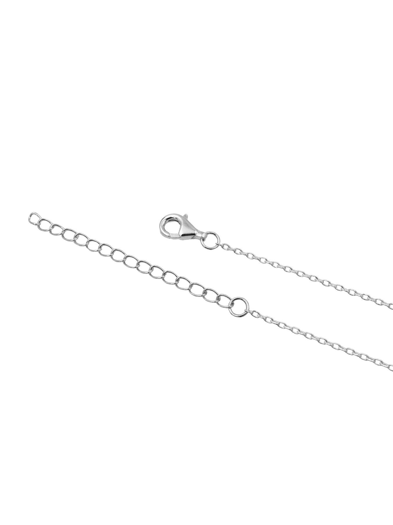 Image 3 of 4 of The Edit HS The Edit T-BAR Sterling Silver &amp; Cubic Zirconia Accent Bar Necklace