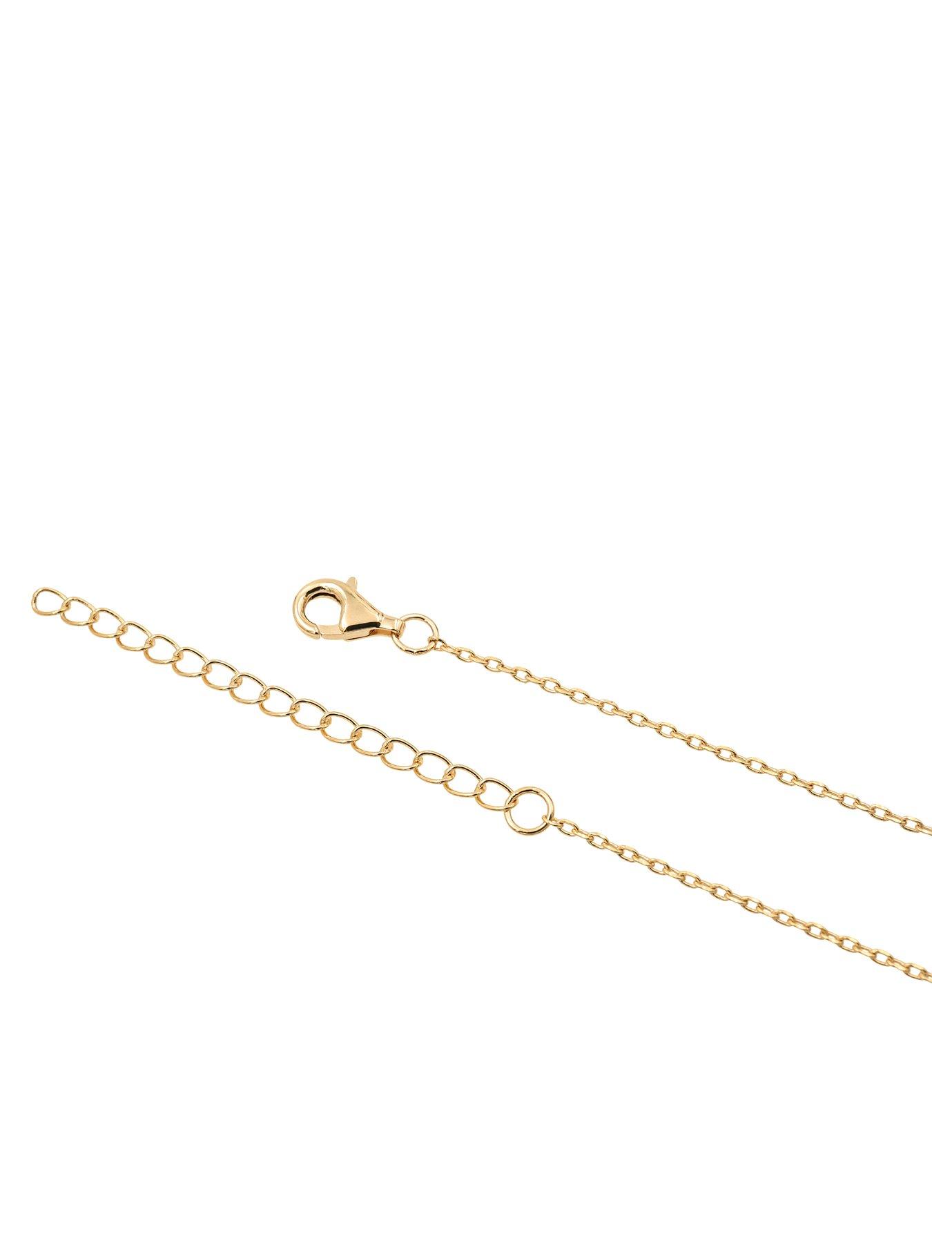 Image 3 of 6 of The Edit Hs Teardrop 18Ct Plated Sterling Silver Teardrop Pendant Necklace - Gold