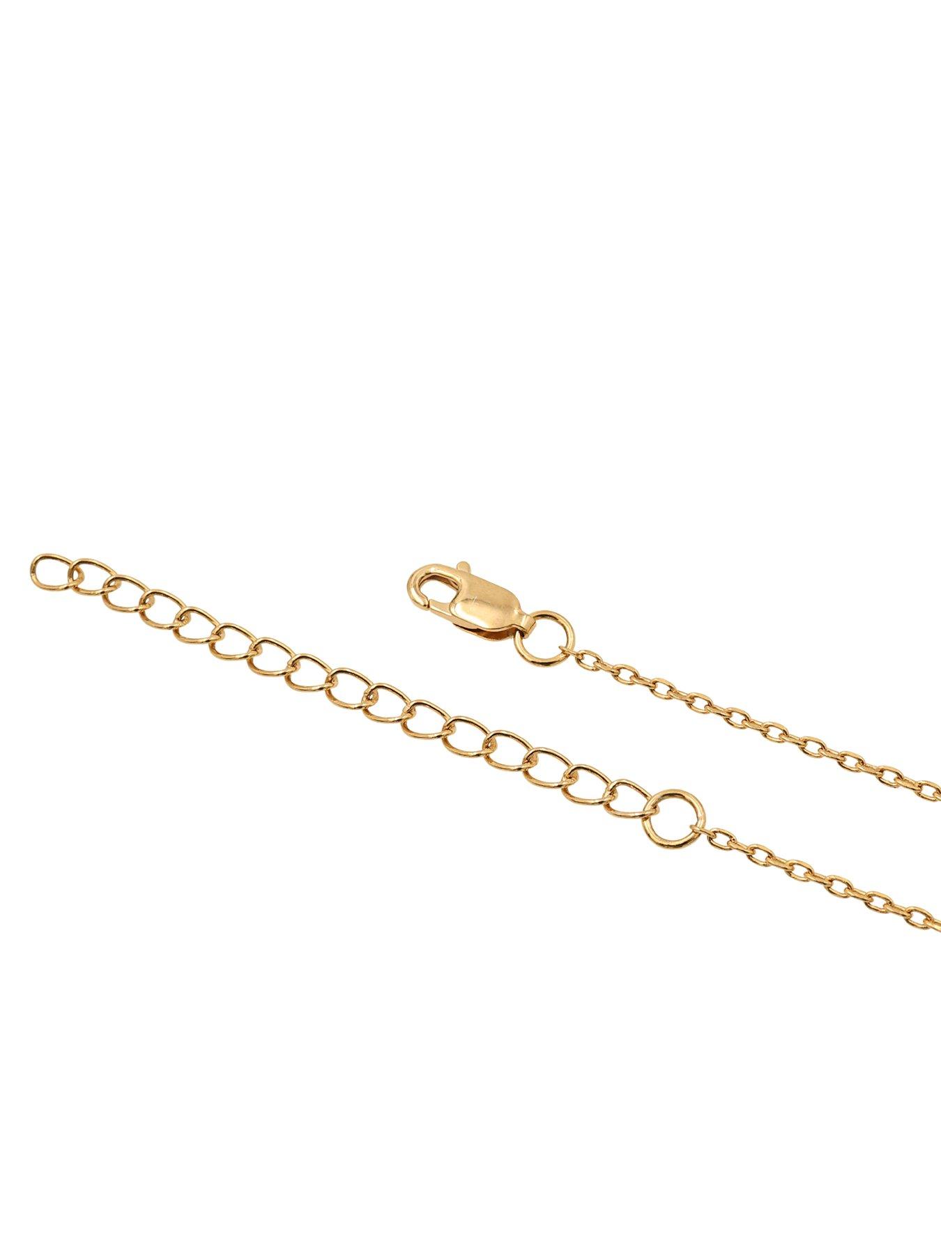 Image 3 of 4 of The Edit HS The Edit MOLTEN 18ct Yellow Gold Plated Sterling Silver Moulded Swirl Baroque Pearl Pendant Necklace