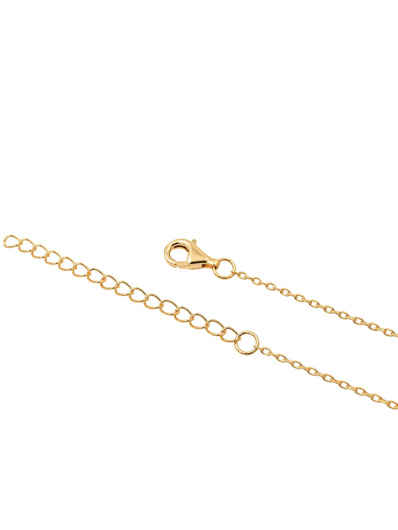 Image 3 of 4 of The Edit HS The Edit TEARDROP 18ct Yellow Gold Plated Large Teardrop Pendant Necklace