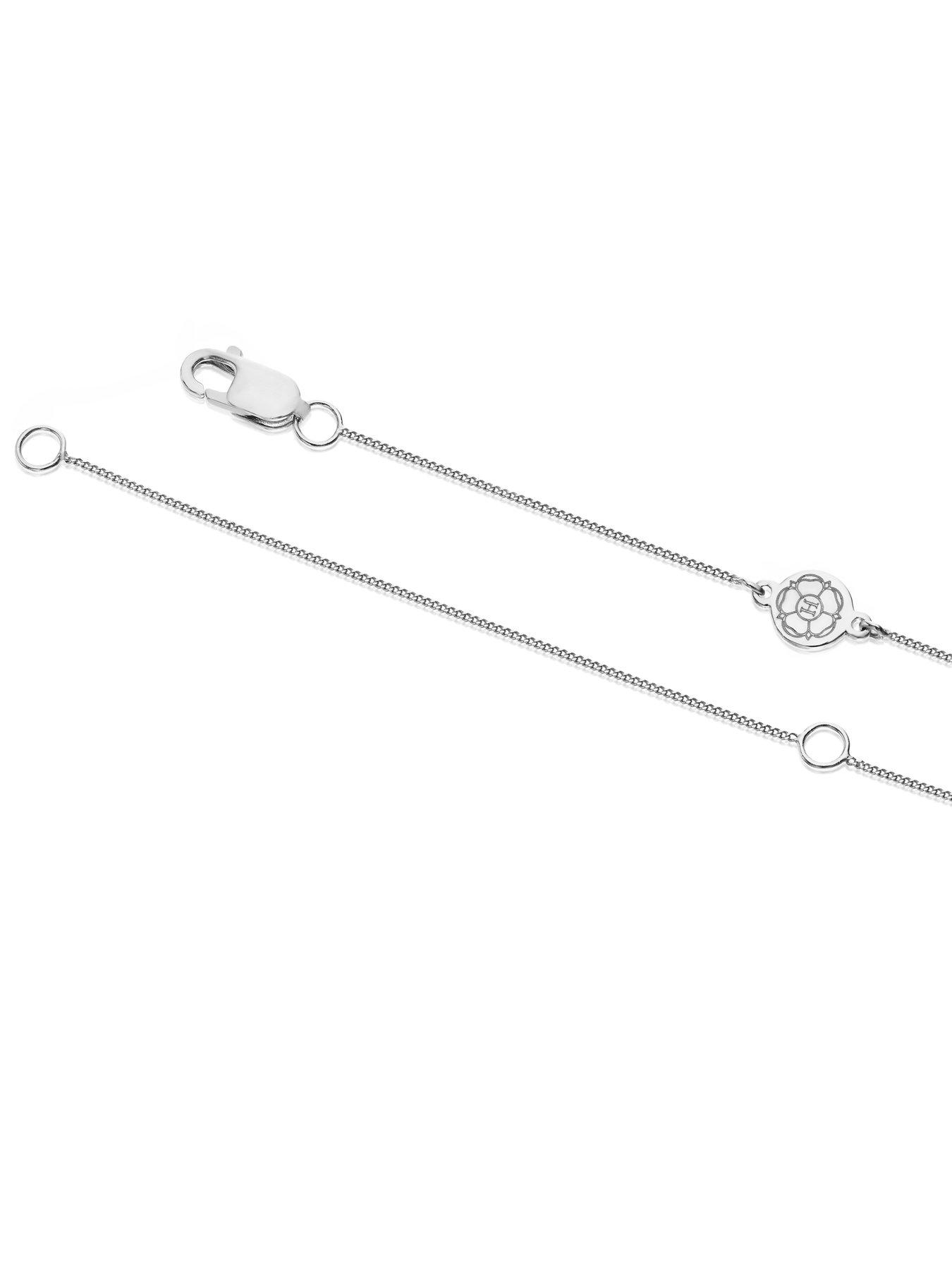 Image 4 of 7 of Harriet 9Ct White Gold 0.50Ct Lab-Grown Diamond Baguette Pendant Necklace