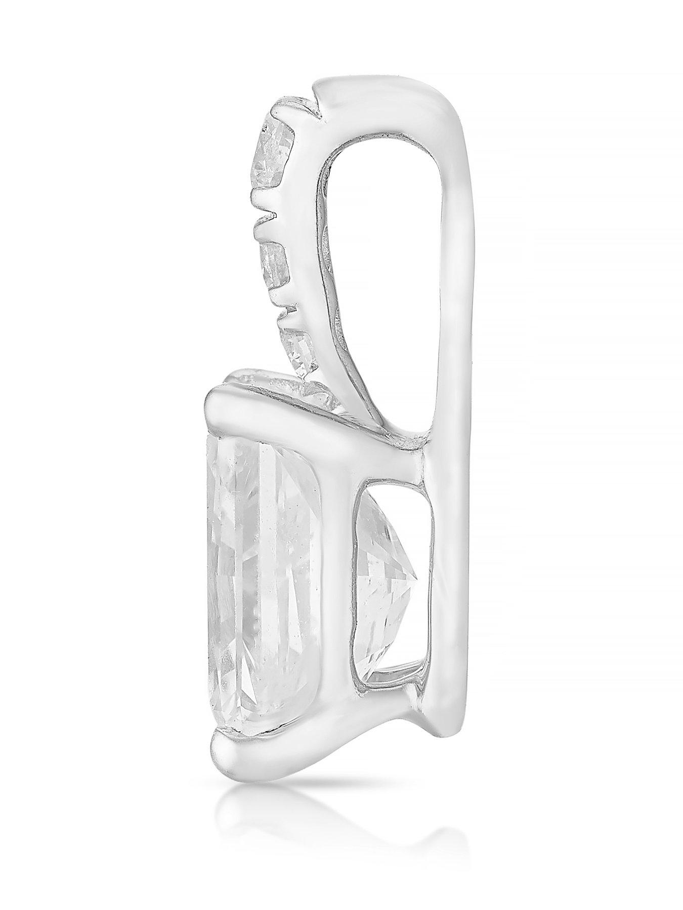 Image 5 of 7 of Harriet 9Ct White Gold 0.50Ct Lab-Grown Diamond Baguette Pendant Necklace