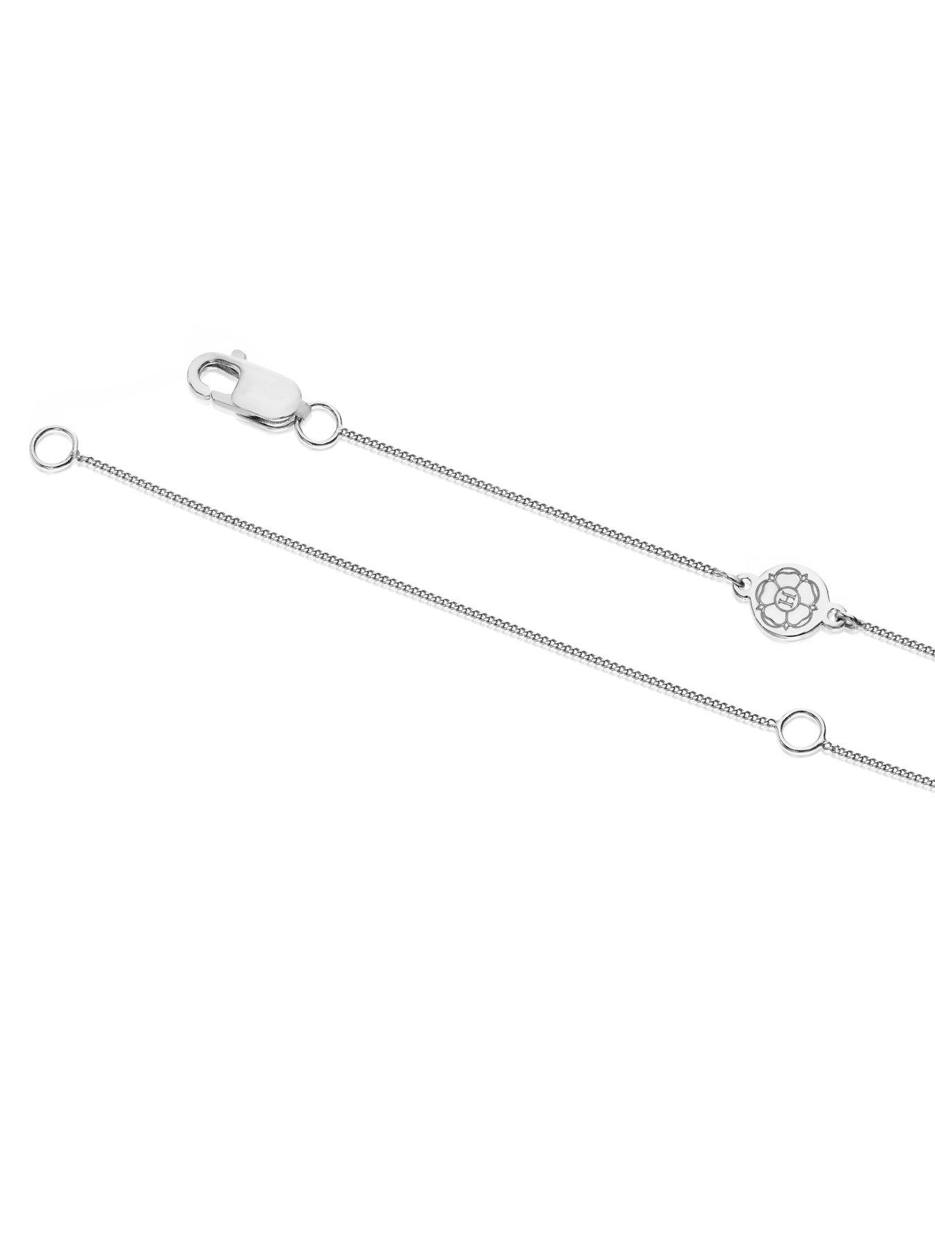 Image 3 of 5 of Harriet 9Ct White Gold 0.50Ct Lab-Grown Diamond Pear Pendant Necklace - Silver