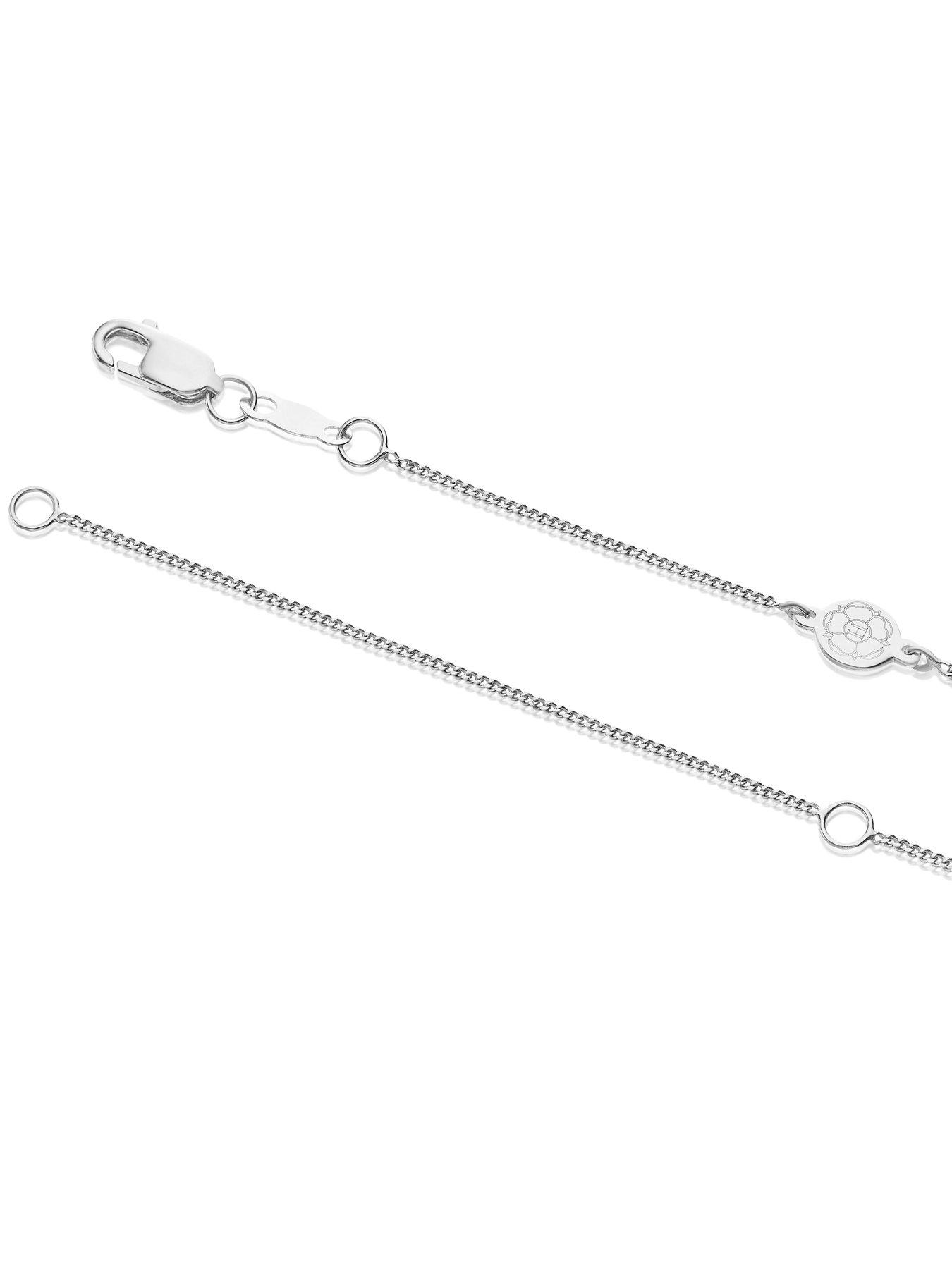 Image 3 of 7 of Harriet Sterling 1Ct Lab-Grown Diamond Graduated Dew Drop Pendant Necklace - Silver