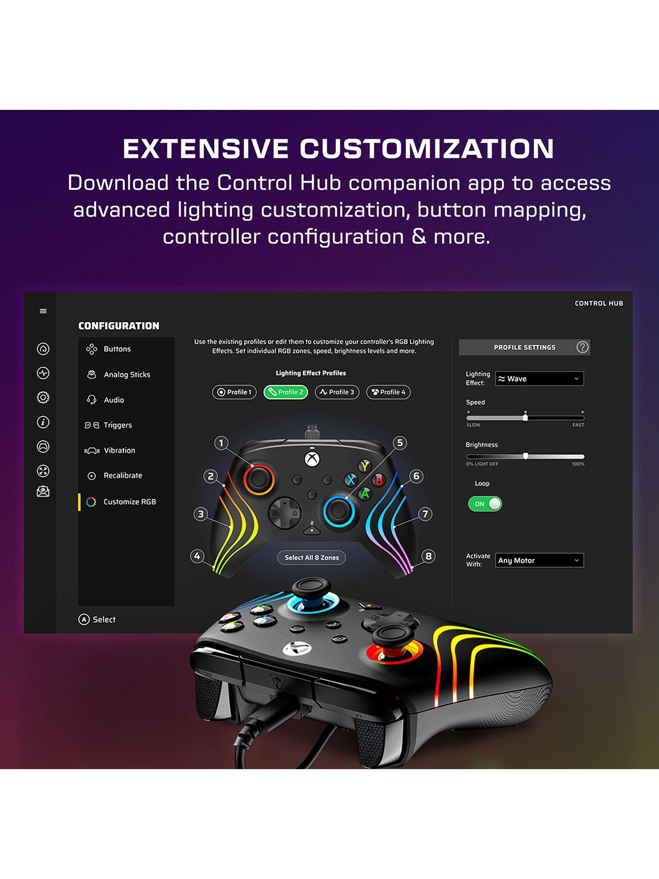 Image 7 of 8 of Turtle Beach Afterglow Wave Wired RGB Gaming Controller for Xbox &amp; PC - Black