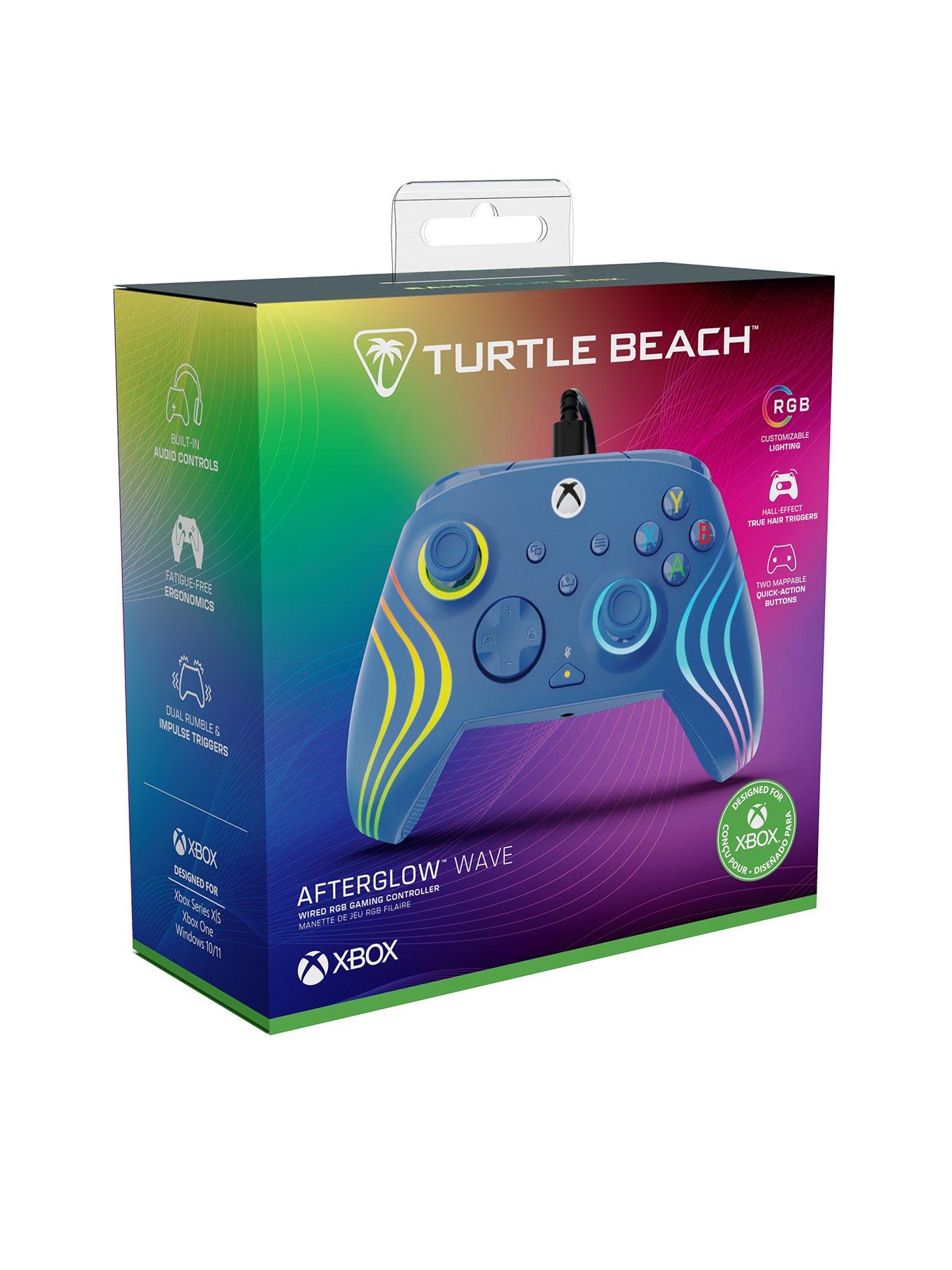  image of turtle-beach-afterglow-wave-wired-rgb-gaming-controller-for-xbox-amp-pc-blue