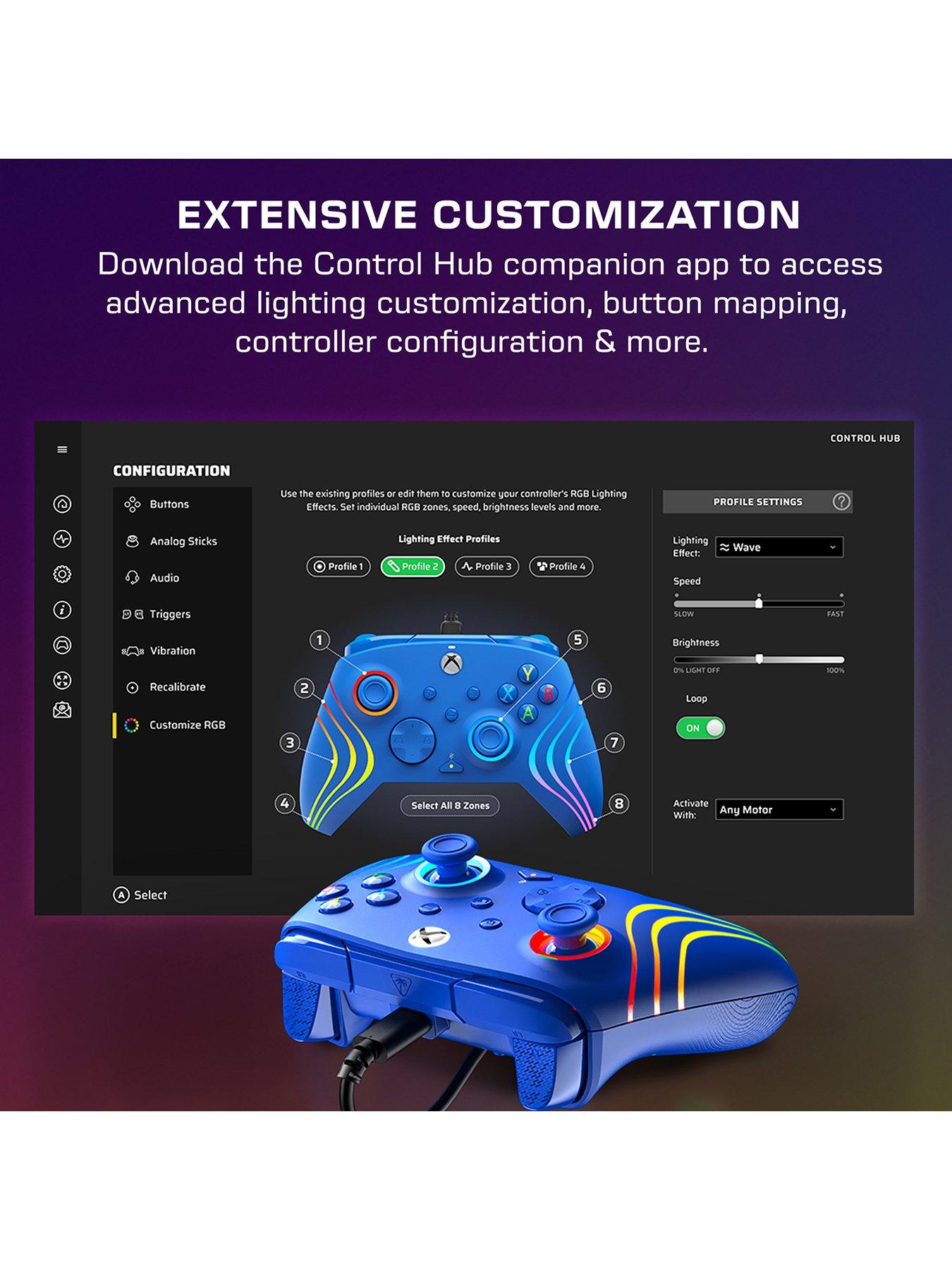 Image 7 of 8 of Turtle Beach Afterglow Wave Wired Xbox Controller Blue