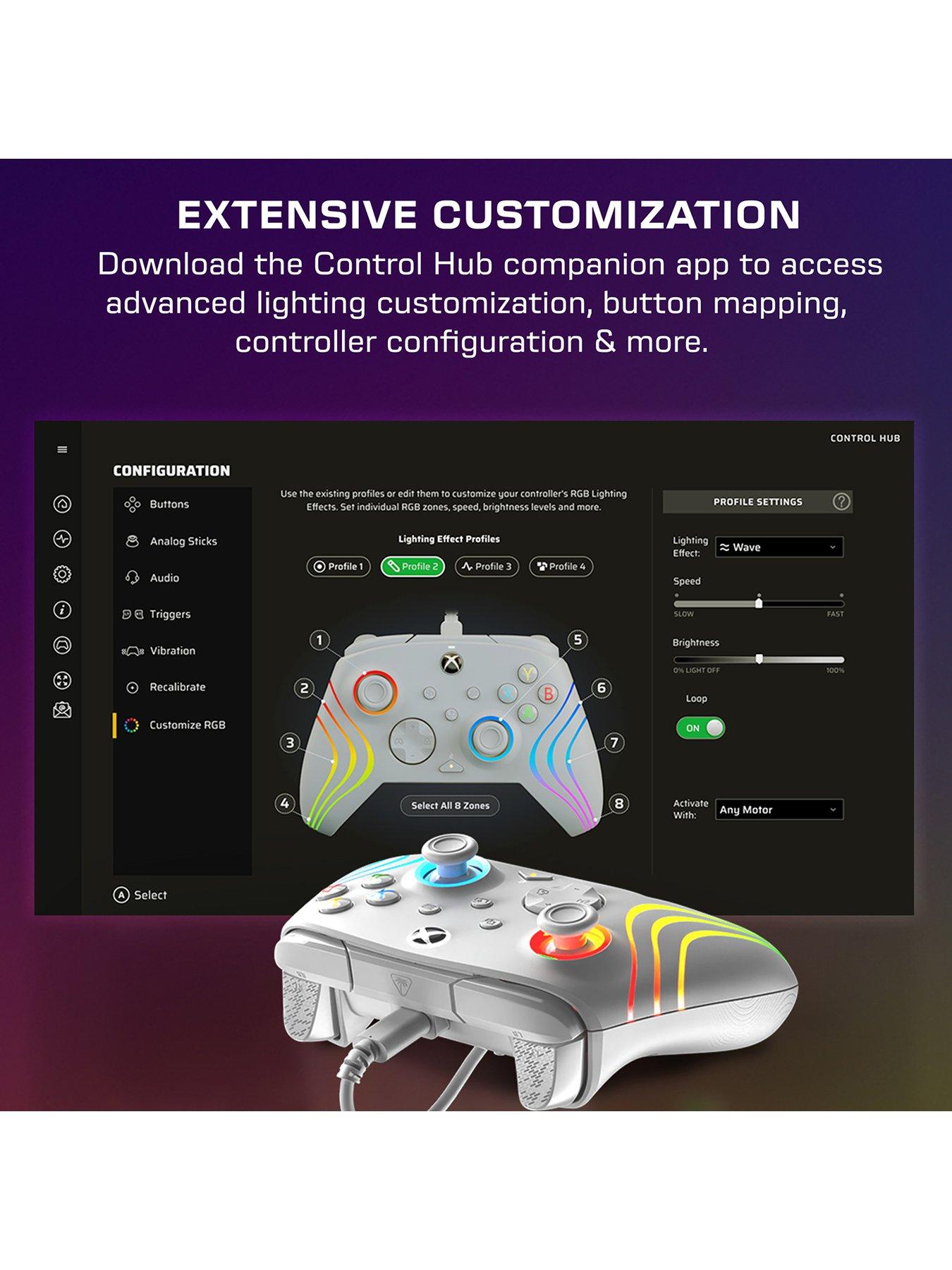 Image 7 of 8 of Turtle Beach Afterglow Wave Wired RGB Gaming Controller for Xbox &amp; PC - Grey